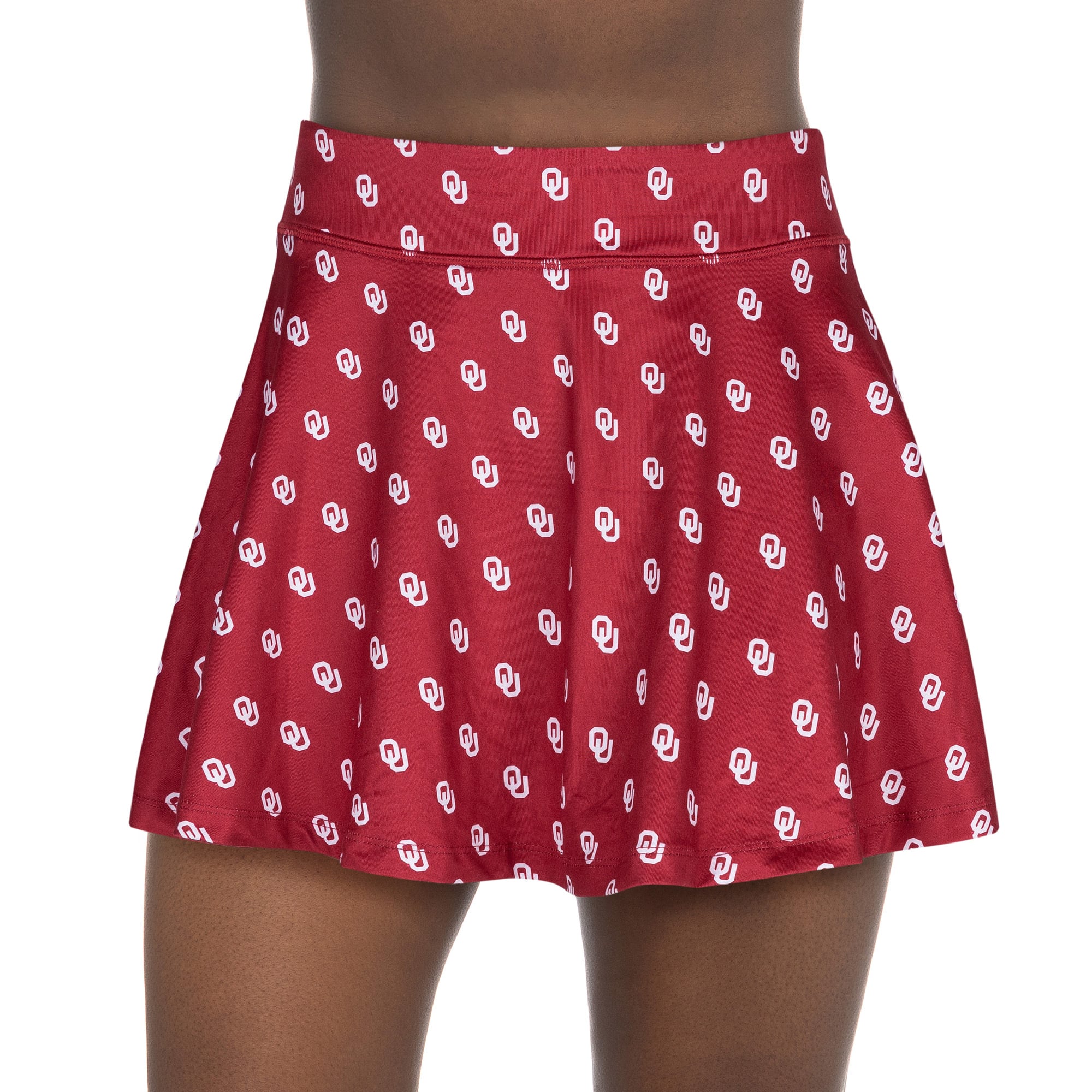 Women's ZooZatz Crimson Oklahoma Sooners Allover Print Flowy Skort