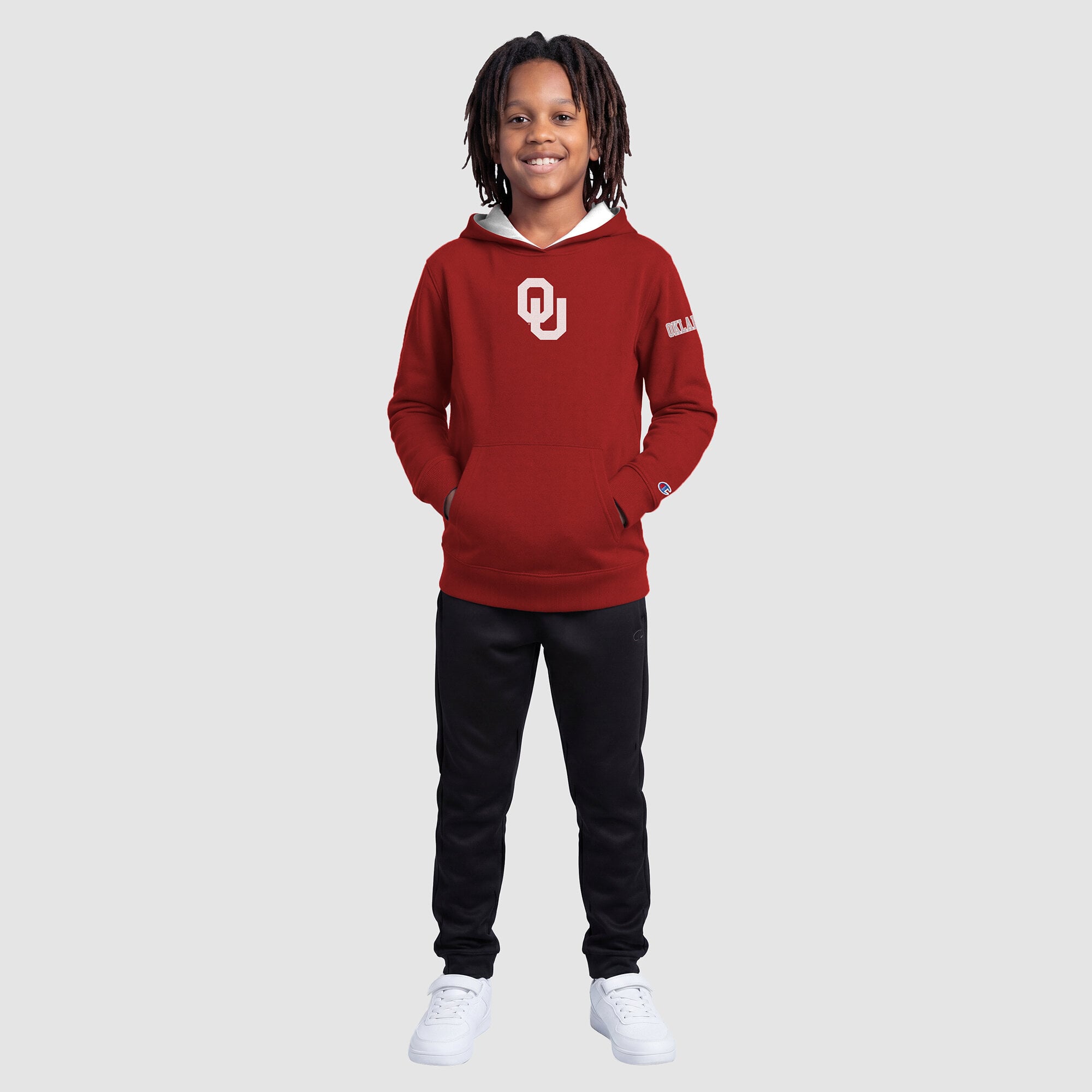 Youth Champion  Heather Gray Oklahoma Sooners Fleece Hoodie