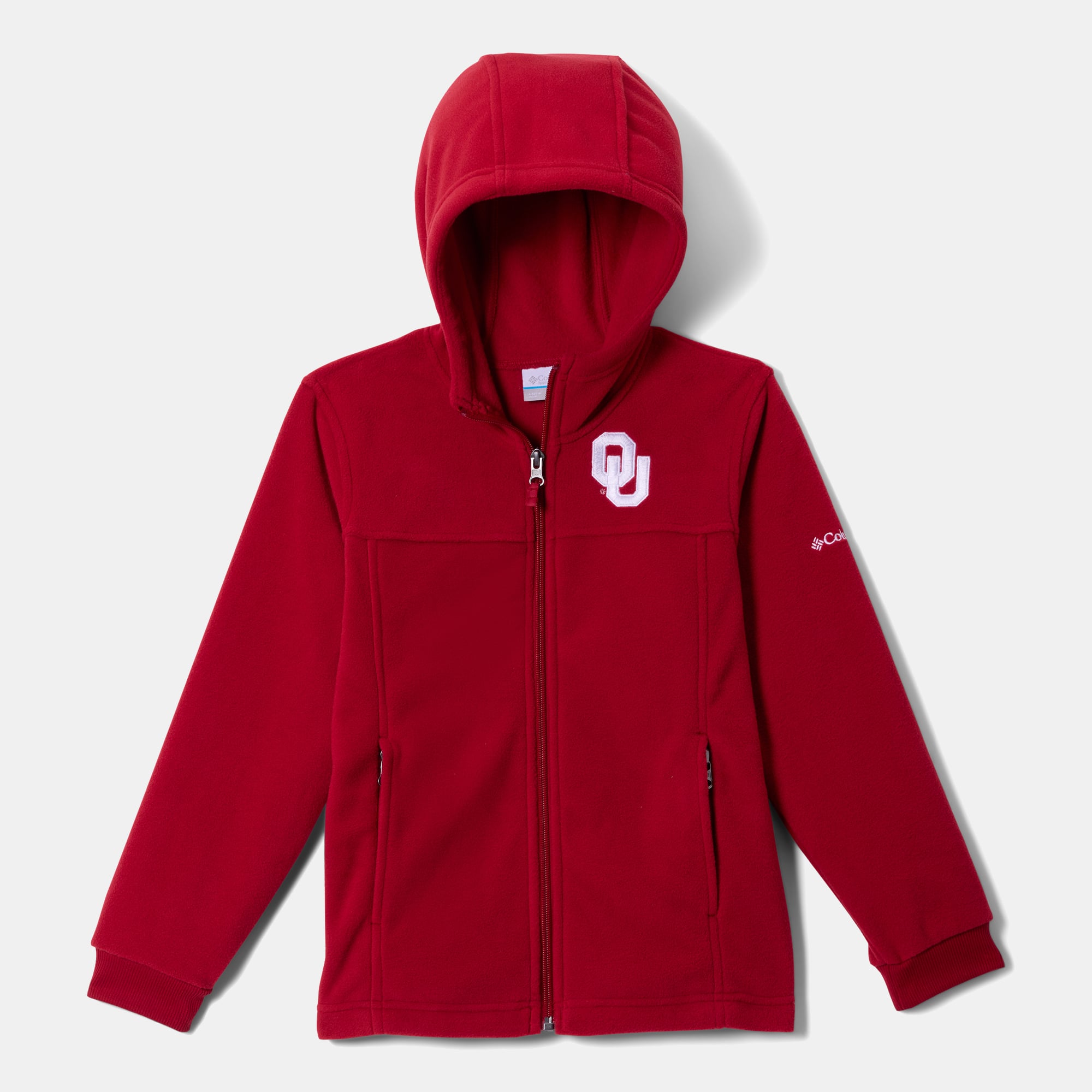 Sweat à capuche zippé en polaire Columbia Crimson Oklahoma Sooners pour jeunes
