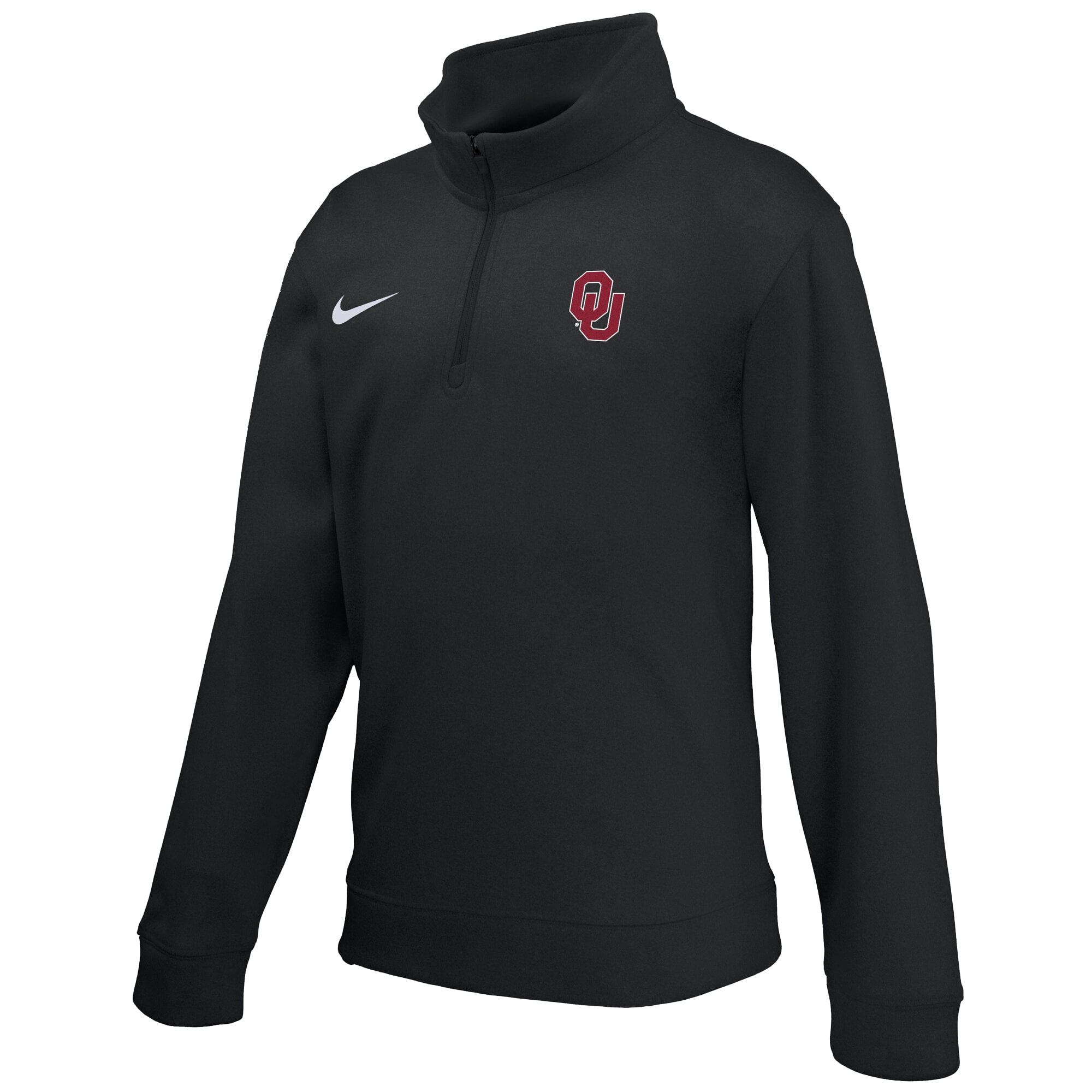 Youth Nike Black Oklahoma Sooners Therma-FIT Quarter-Zip Pullover