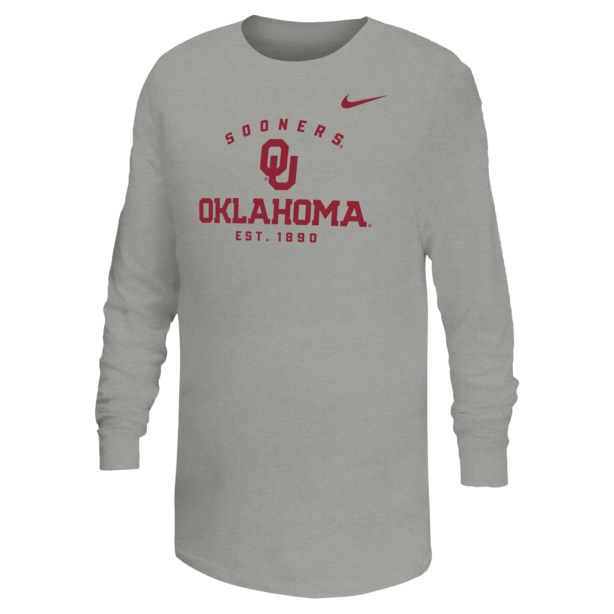Youth Nike  Gray Oklahoma Sooners Legend Dri-FIT Long Sleeve T-Shirt