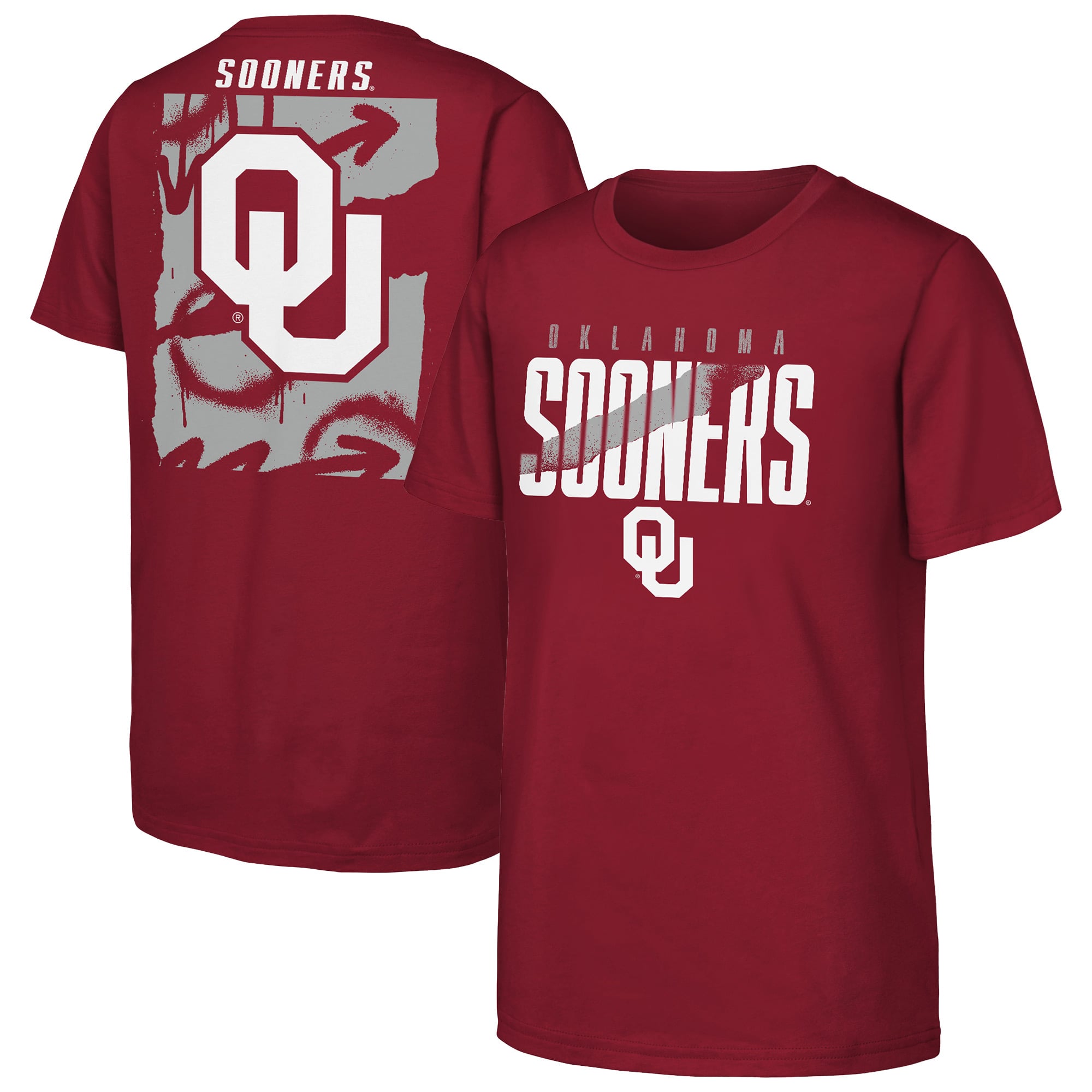 Youth Outerstuff Crimson Oklahoma Sooners Cut Through T-Shirt