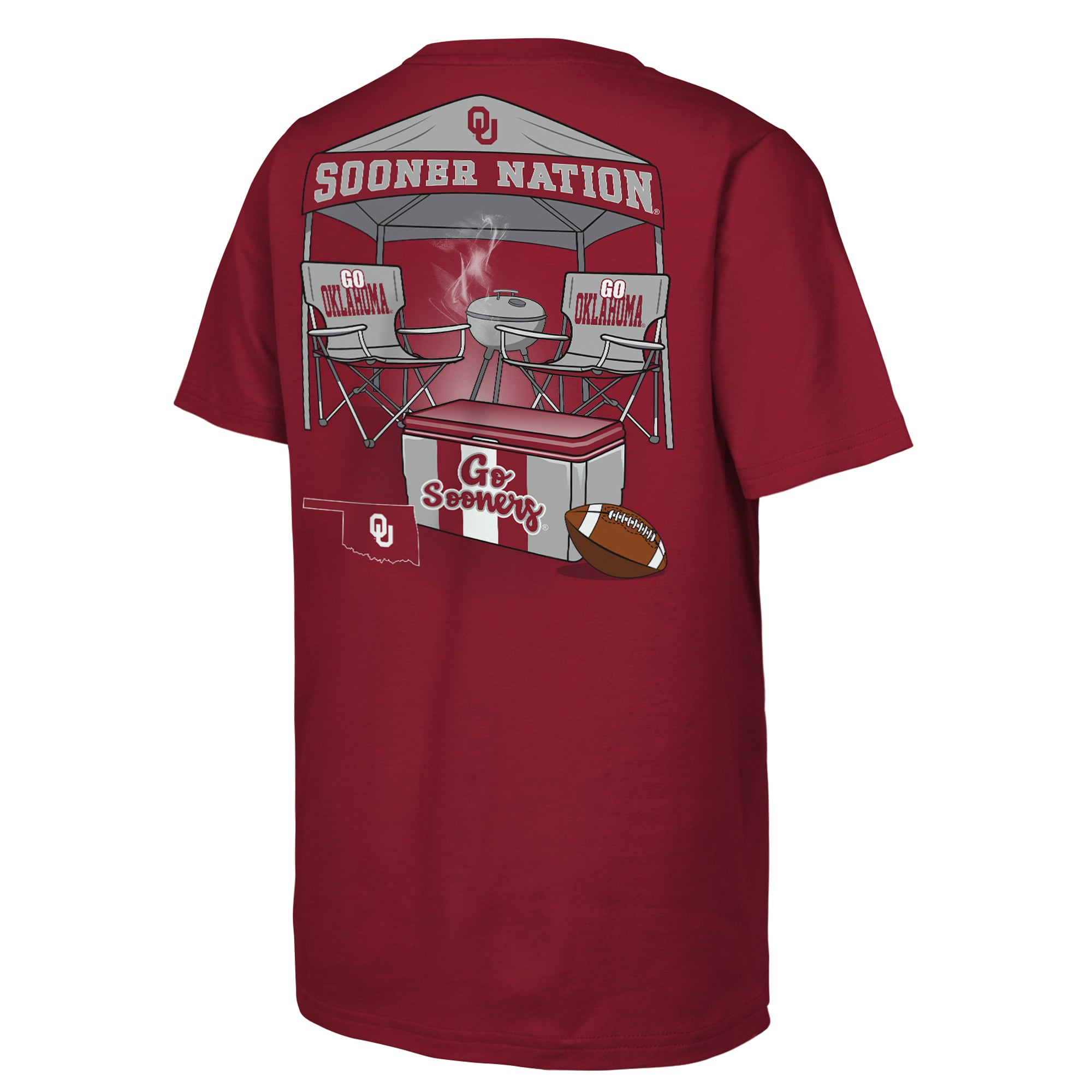 T-shirt Outerstuff Youth Crimson Oklahoma Sooners Tailgater Hometown