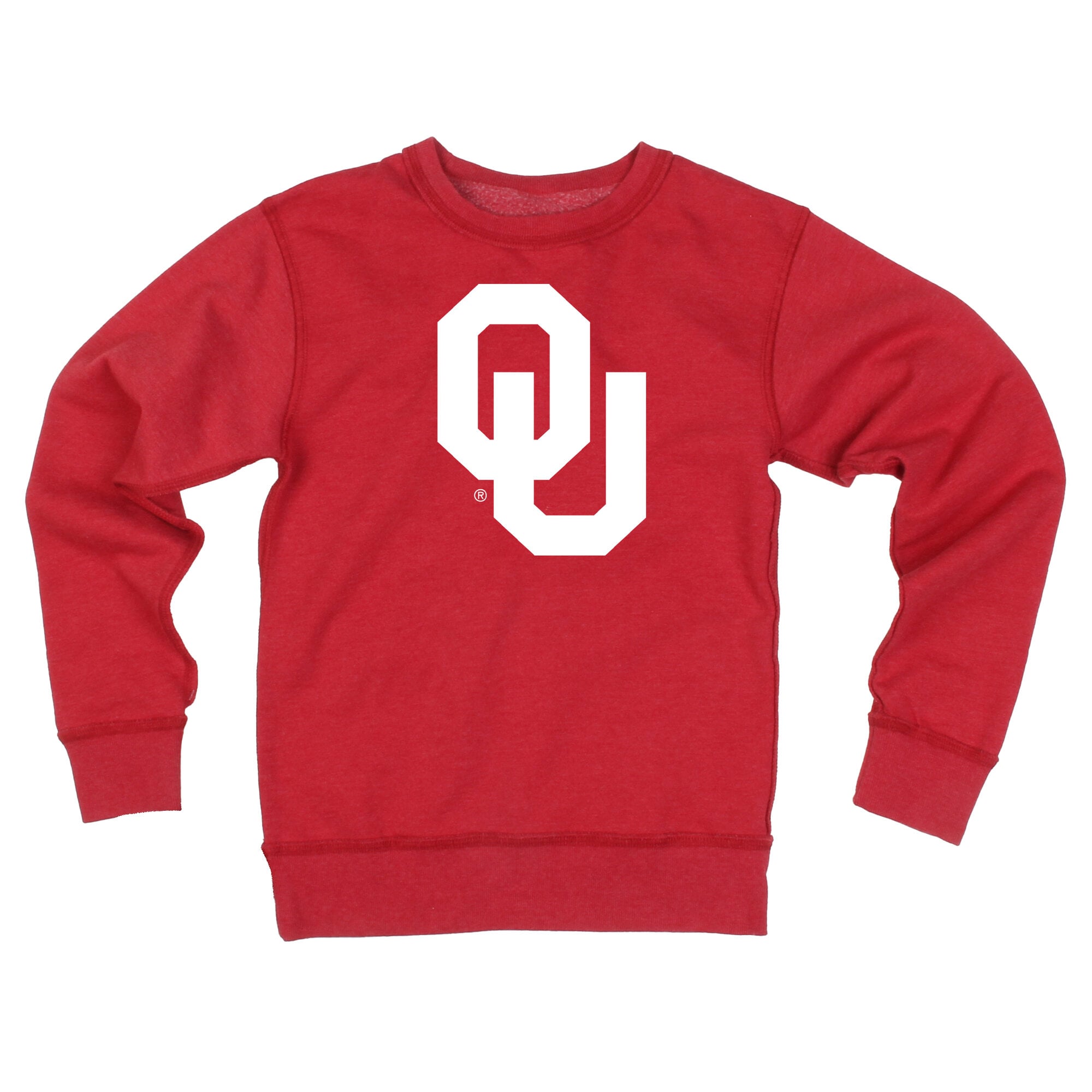 Youth Wes & Willy  Crimson Oklahoma Sooners Reversible Sweatshirt
