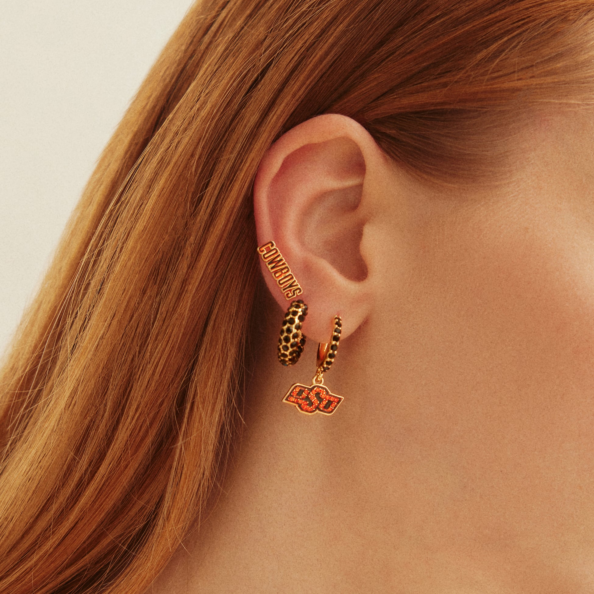Ensemble de boucles d'oreilles 3 pièces BaubleBar Oklahoma State Cowboys