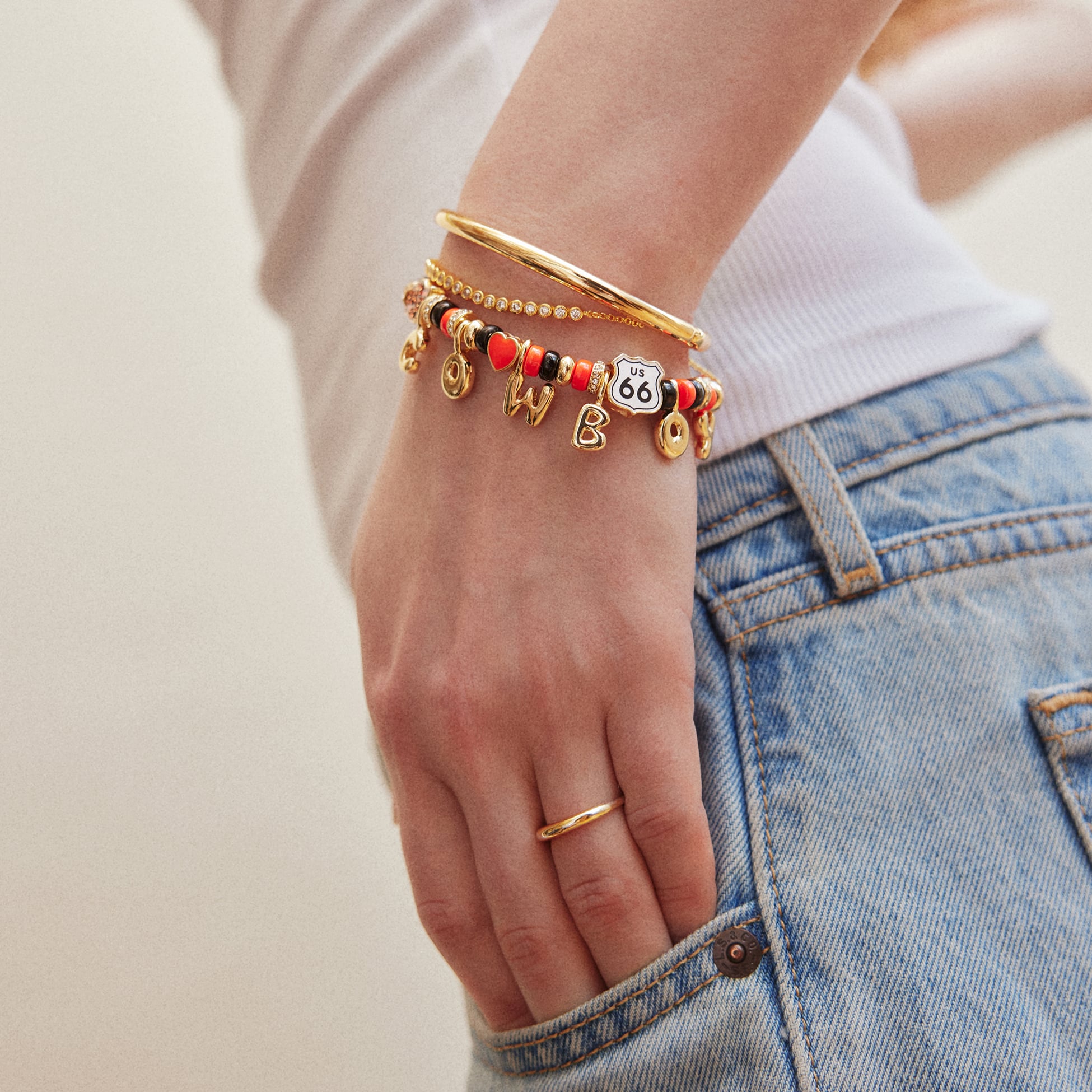 Bracelet BaubleBar à slogan et motif des Cowboys de l'Oklahoma State