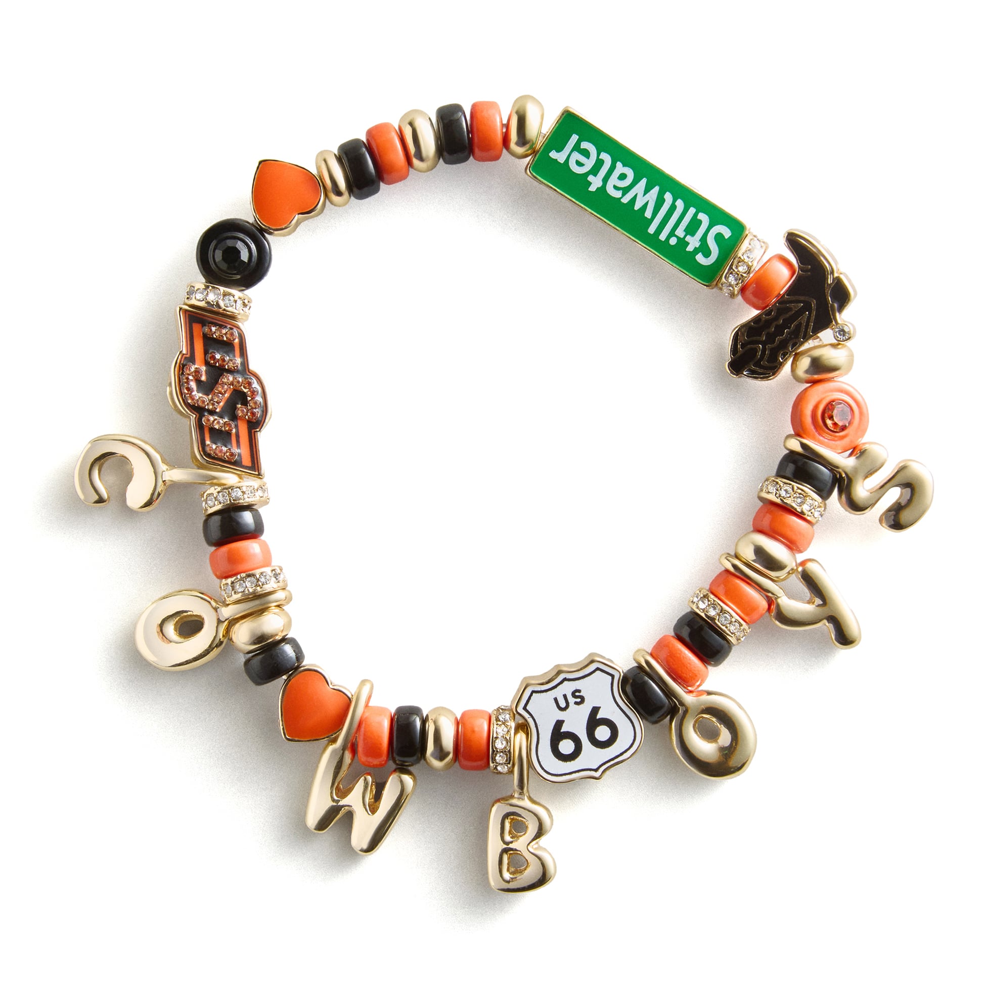 Bracelet BaubleBar à slogan et motif des Cowboys de l'Oklahoma State