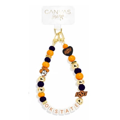 Oklahoma State Cowboys CANVAS Style Beaded Wrislet