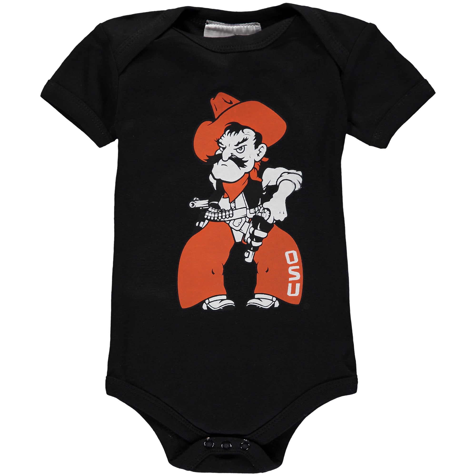 Body bébé Two Feet Ahead noir avec grand logo des Oklahoma State Cowboys
