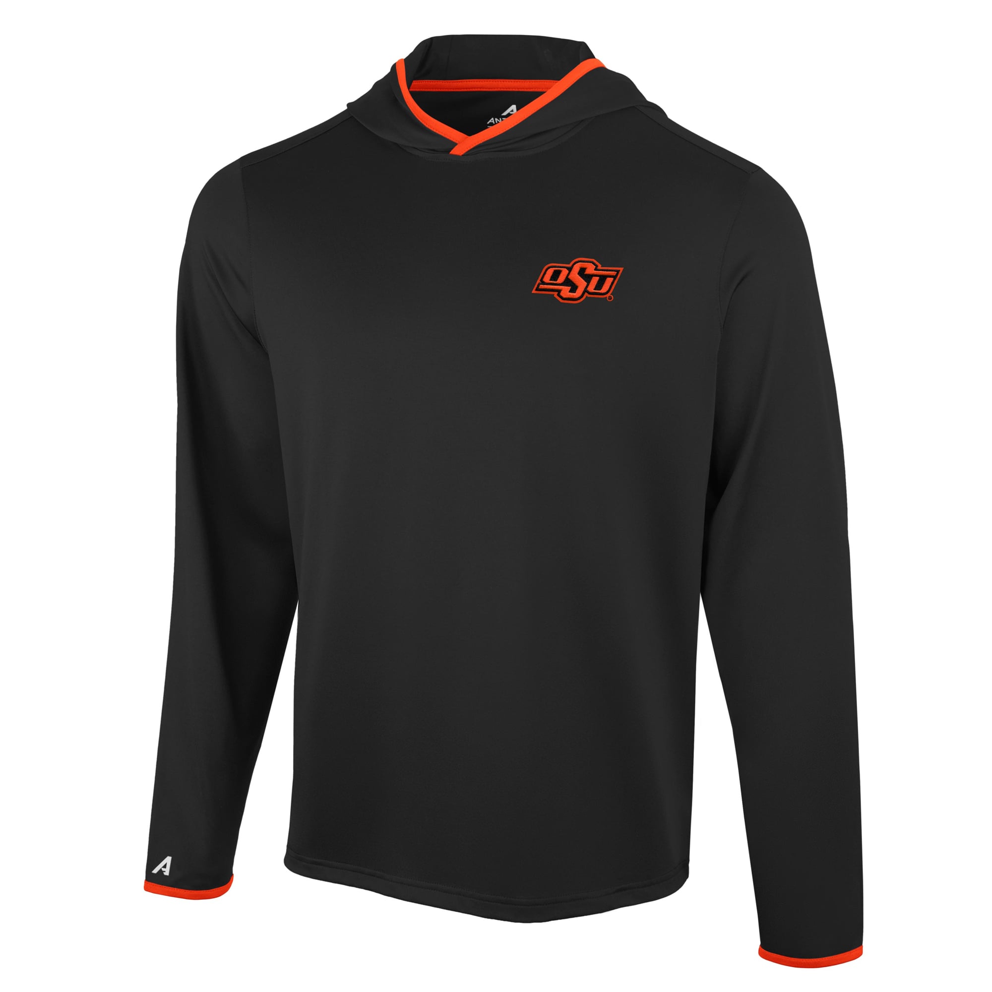 T-shirt à capuche manches longues Antigua Black Oklahoma State Cowboys Brink Color Pop pour homme