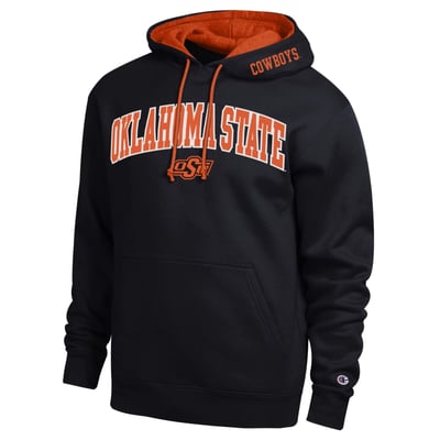  Oklahoma State Cowboys Champion Arch Tackle Twill Hoodie - Black