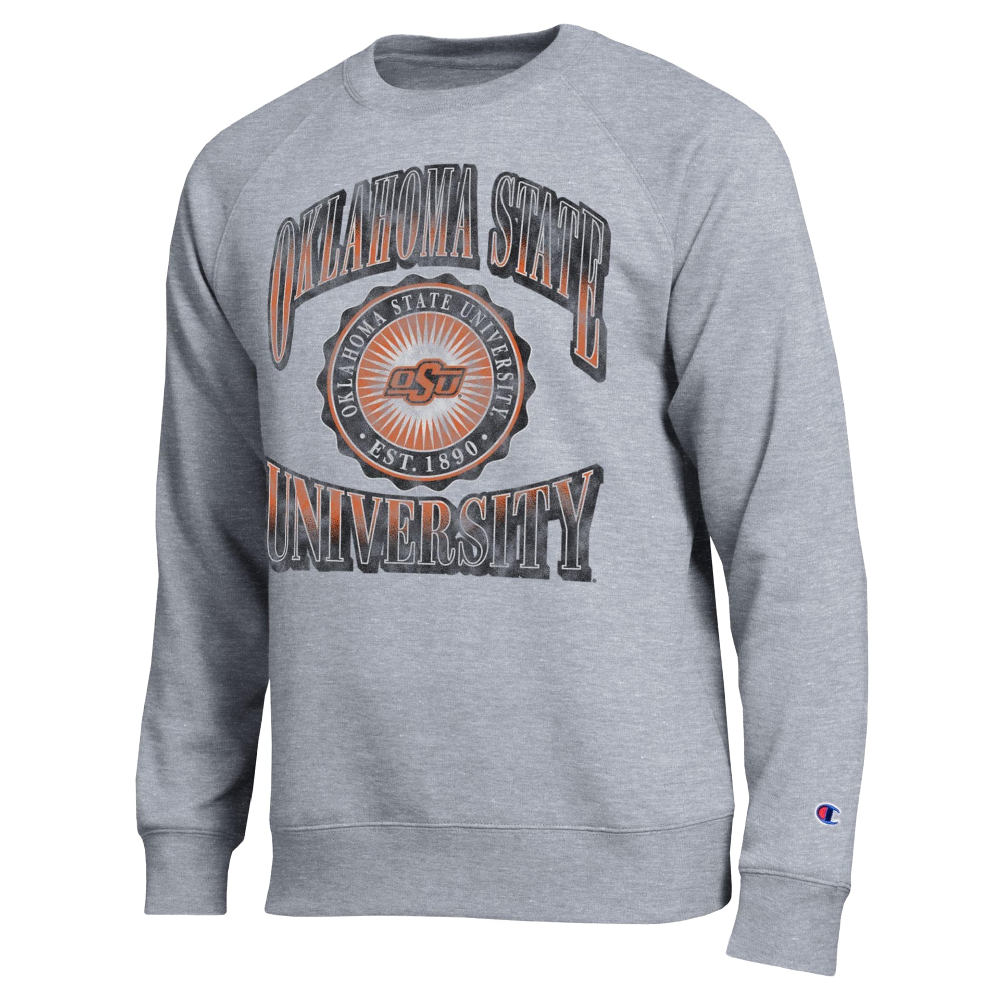 Sweat-shirt Champion pour homme, gris chiné, Oklahoma State Cowboys All-Star