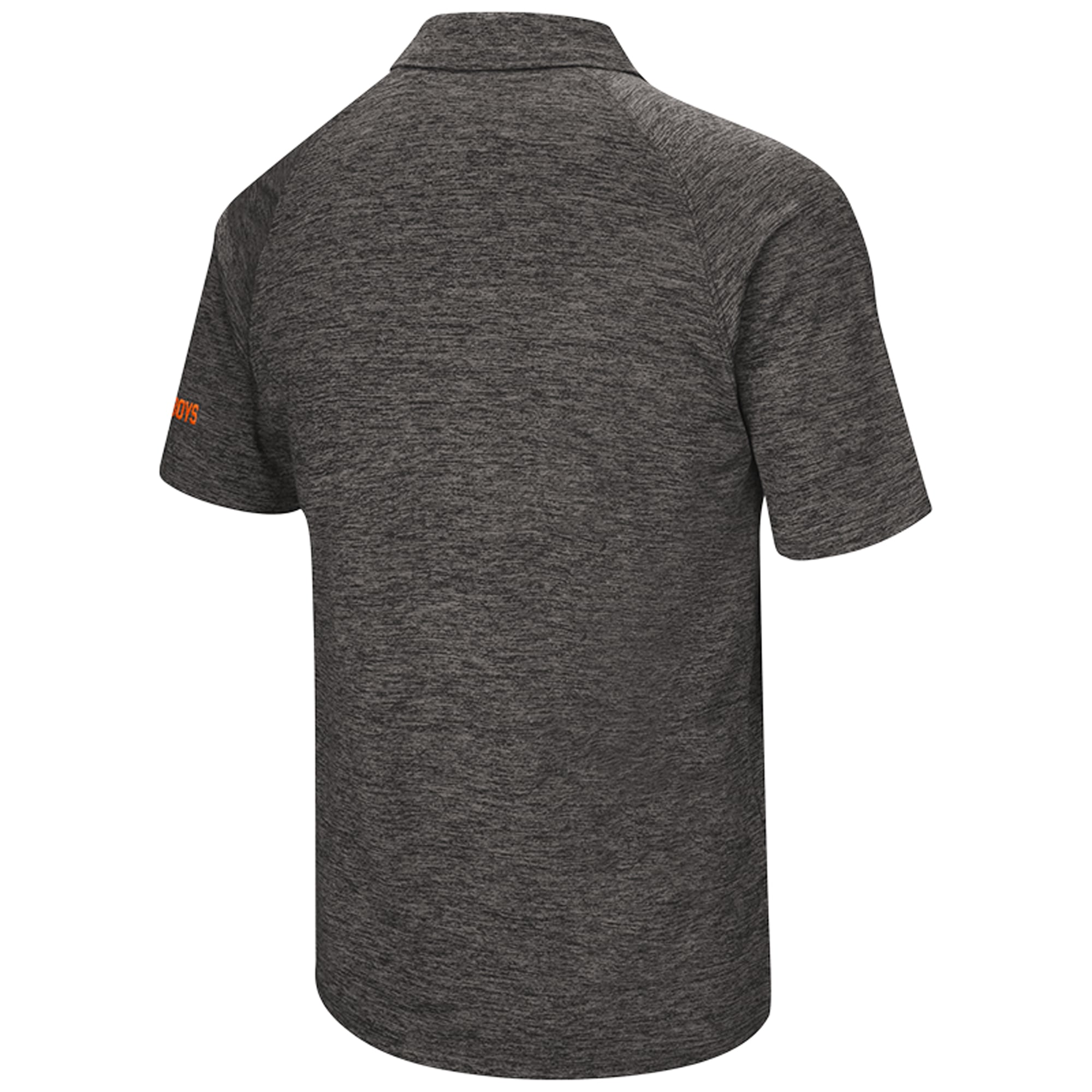 Men's Colosseum Heather Black Oklahoma State Cowboys Big & Tall Down Swing Raglan Polo