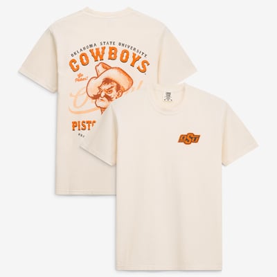  Oklahoma State Cowboys Vintage Mascot T-Shirt - Cream