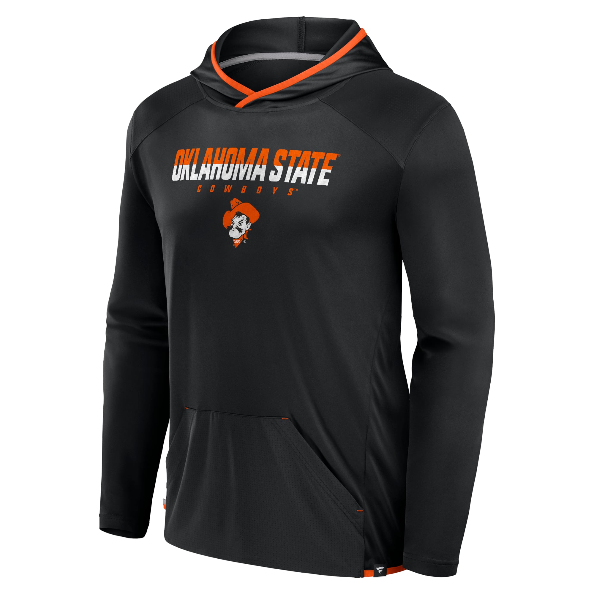 Men's Fanatics Orange/Black Oklahoma State Cowboys Transitional Pullover Hooded T-Shirt