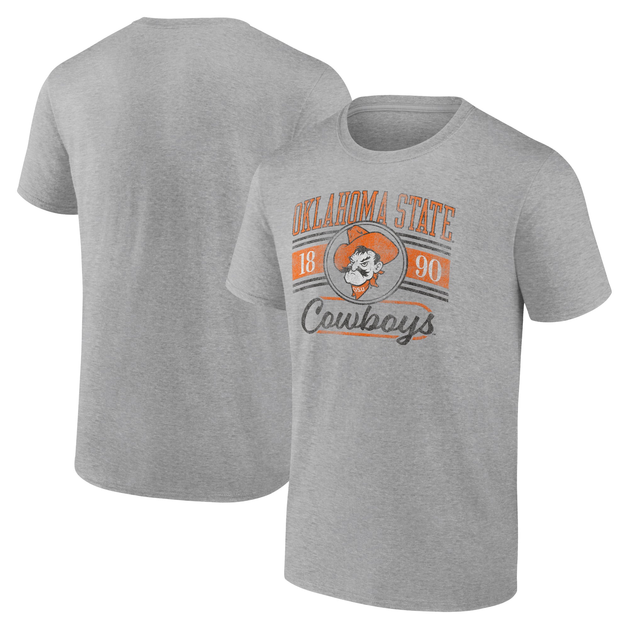 Men's Heather Gray Oklahoma State Cowboys Oversized Icon T-Shirt