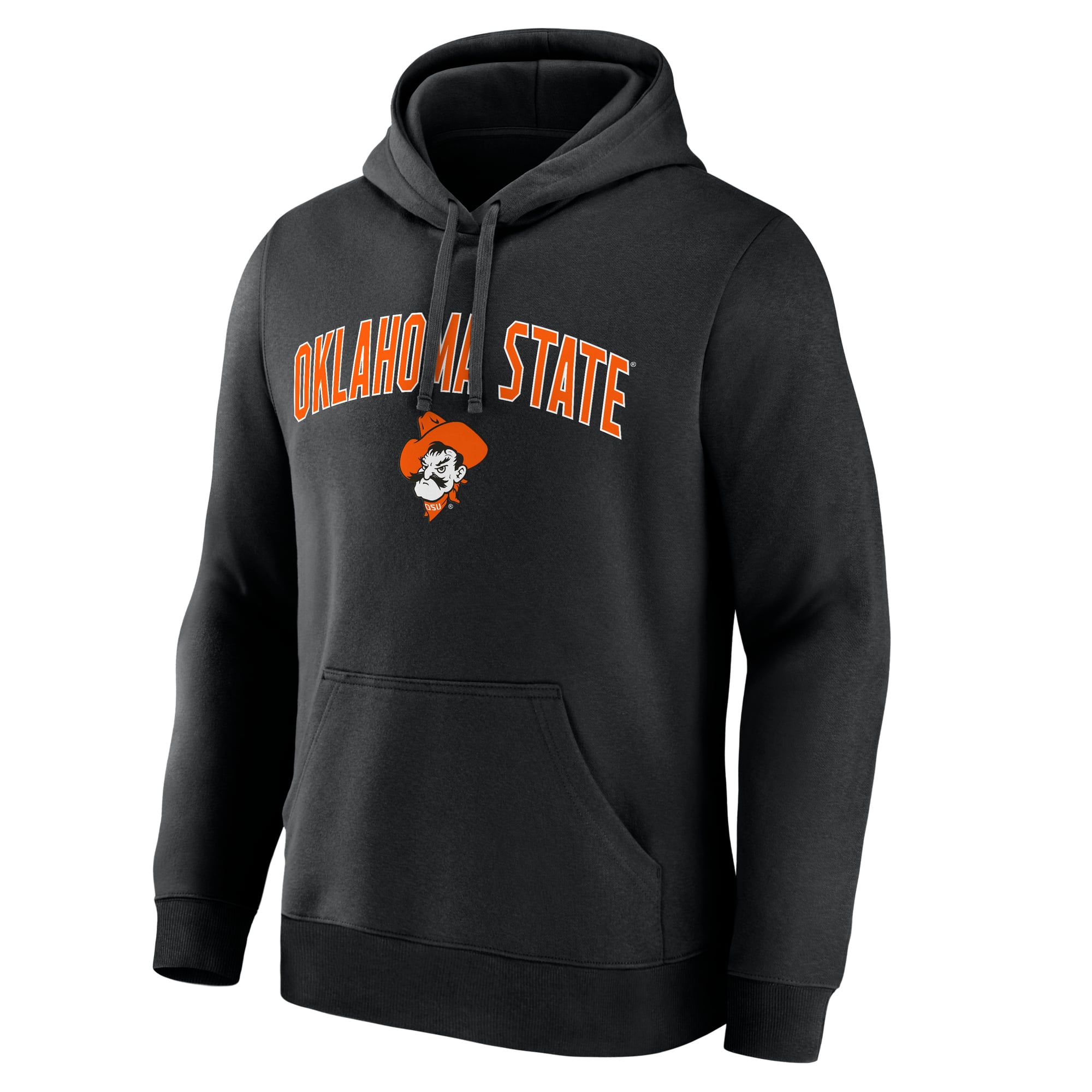 Sweat à capuche en polaire gris chiné avec logo principal des Oklahoma State Cowboys pour homme