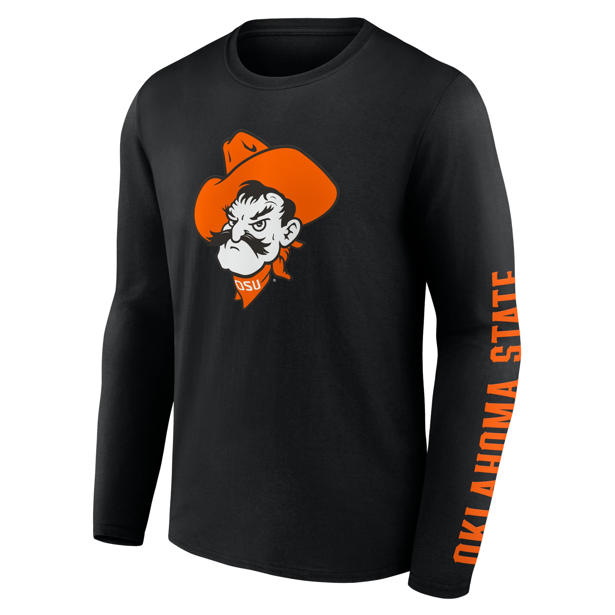Men's Logo Athletic Heather Gray Oklahoma State Cowboys Primary Long Sleeve T-Shirt
