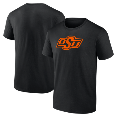 Oklahoma State Cowboys Logo Athletic Primary Logo T-Shirt - Black