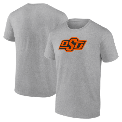 Oklahoma State Cowboys Logo Athletic Primary Logo T-Shirt - Heather Gray