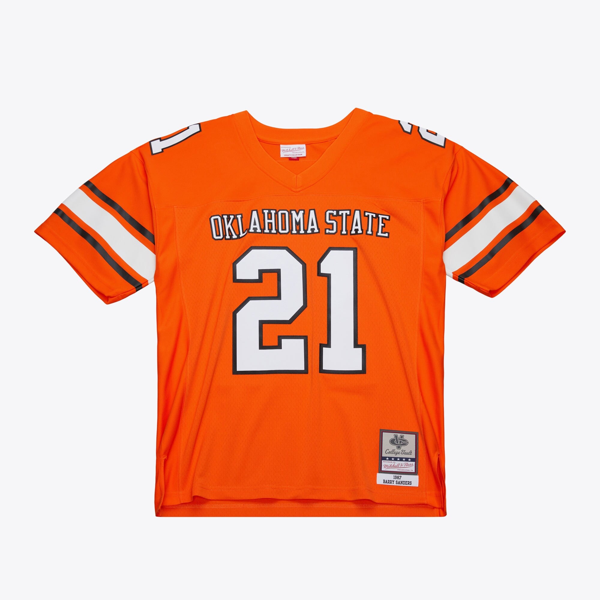 thumbnail image 2 of Custom Sewn Stitched Barry Sanders Orange Jersey - Oklahoma State Cowboys - Unbranded Adult Sizes M-3XL 2 of 3