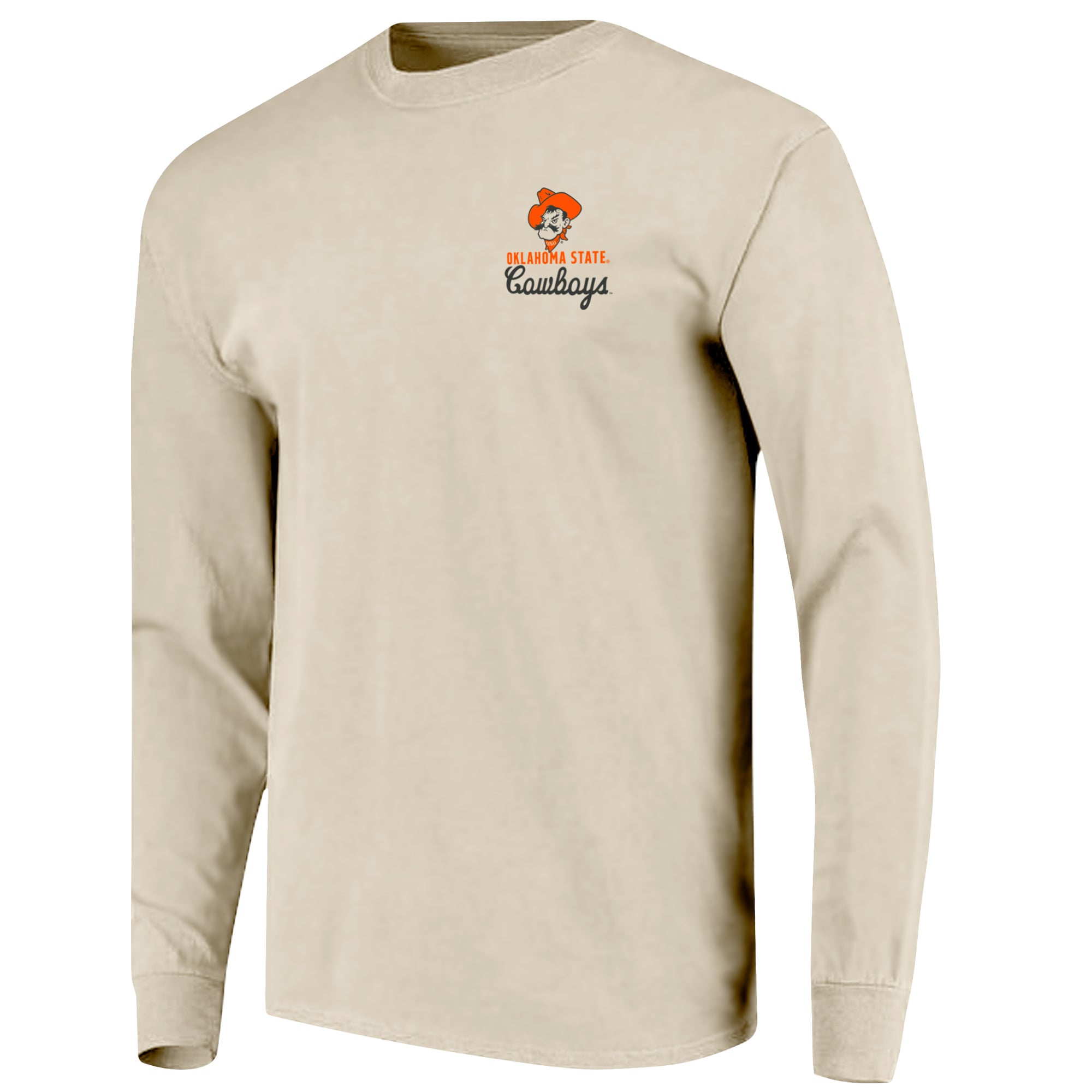 T-shirt à manches longues pour homme, motif mascotte des Cowboys de l'Oklahoma, couleurs naturelles et confortables