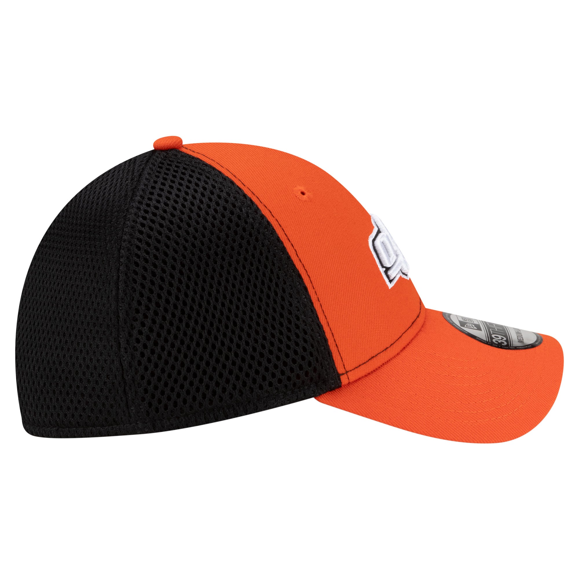 Men's New Era  Black/White Oklahoma State Cowboys 39THIRTY Flex Hat