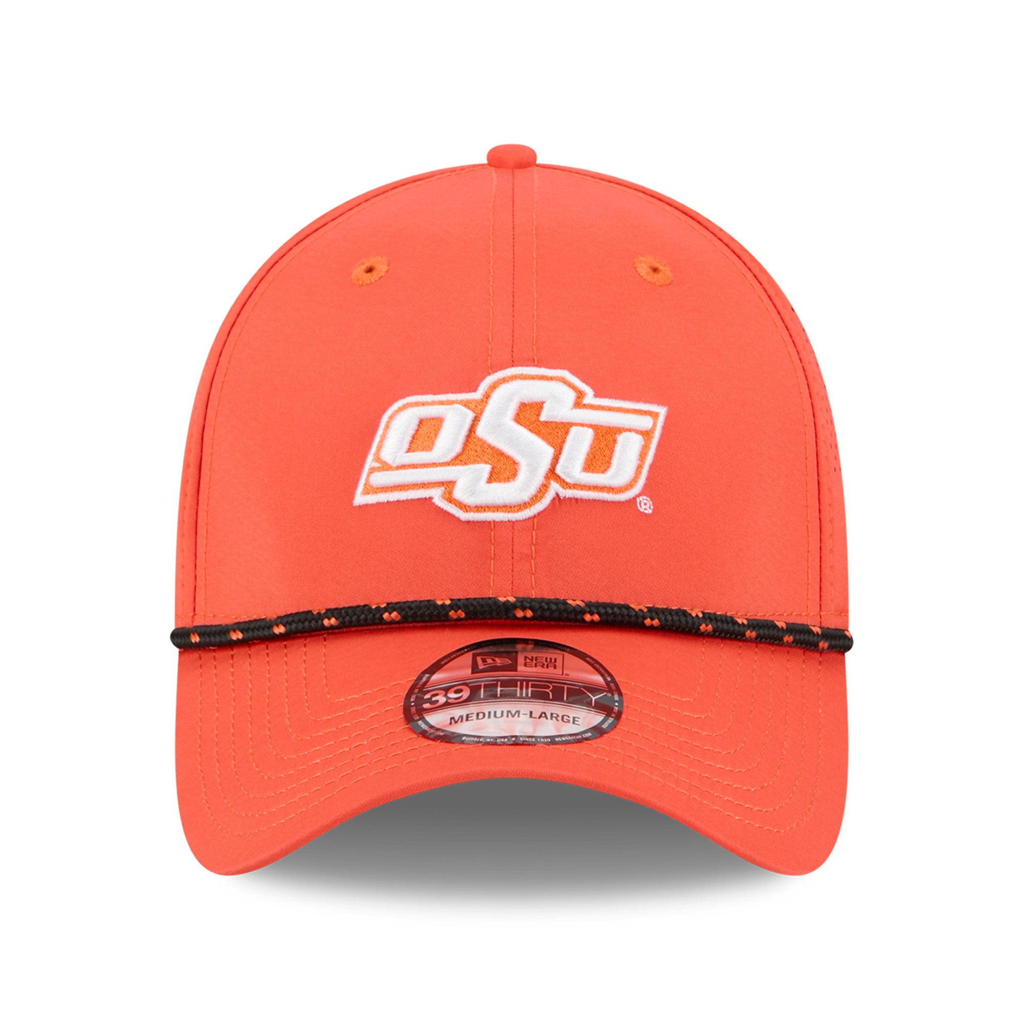 Casquette extensible New Era orange Oklahoma State Cowboys Performance Rope 39THIRTY pour homme