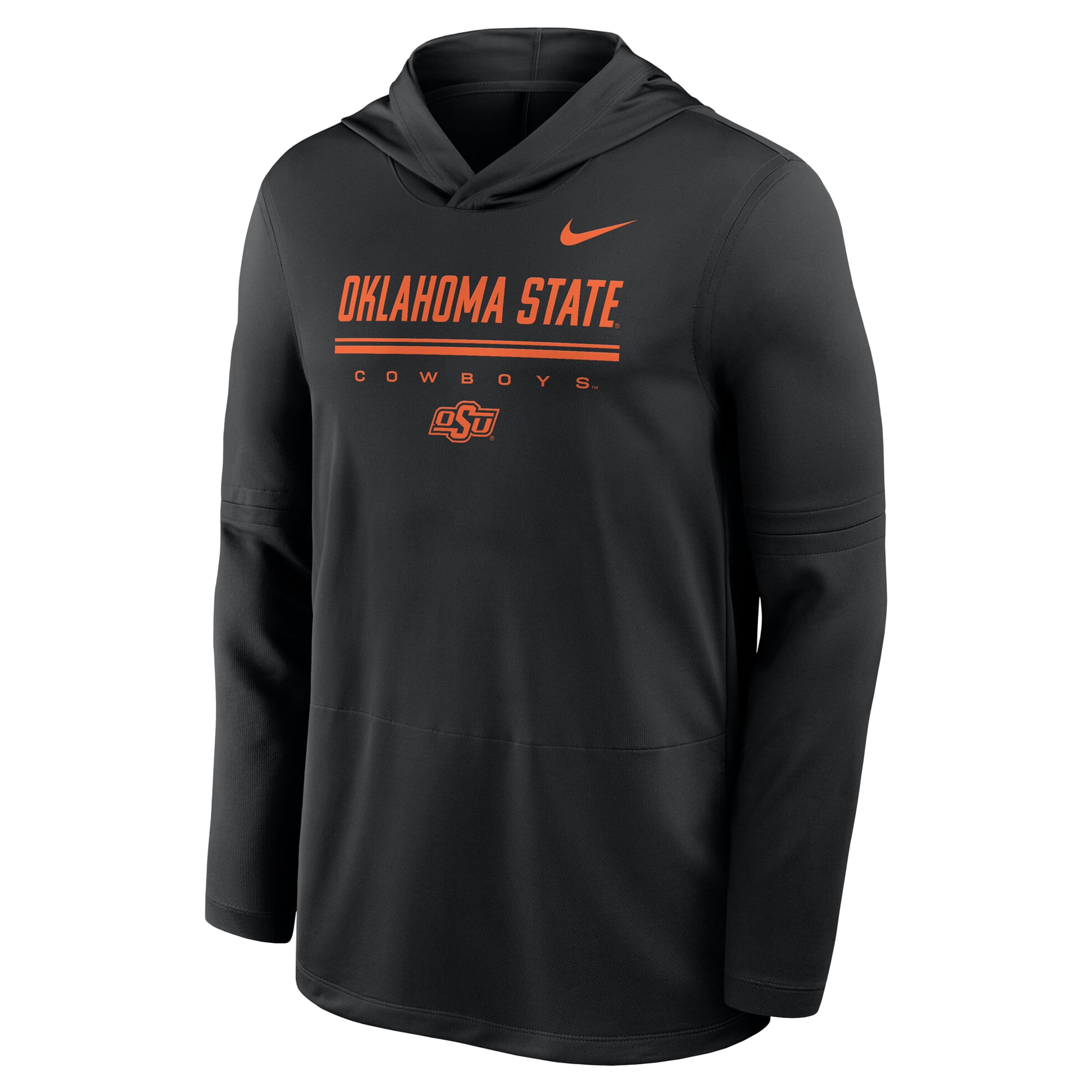 Men's Nike Black Oklahoma State Cowboys 2026 Sideline Dri-FIT Lightweight Hooded Top