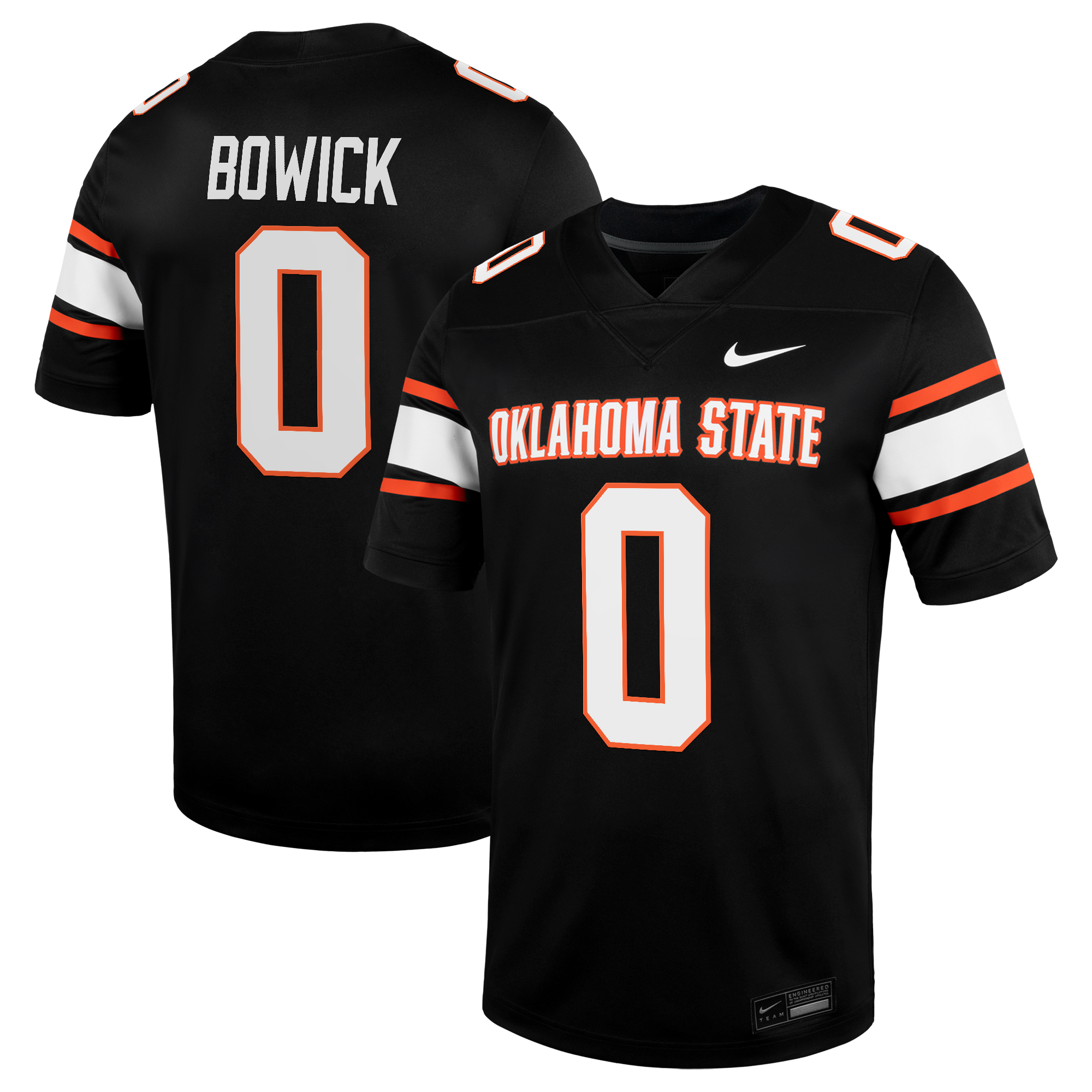 Maillot alternatif noir Nike Justin Bowick des Oklahoma State Cowboys pour homme