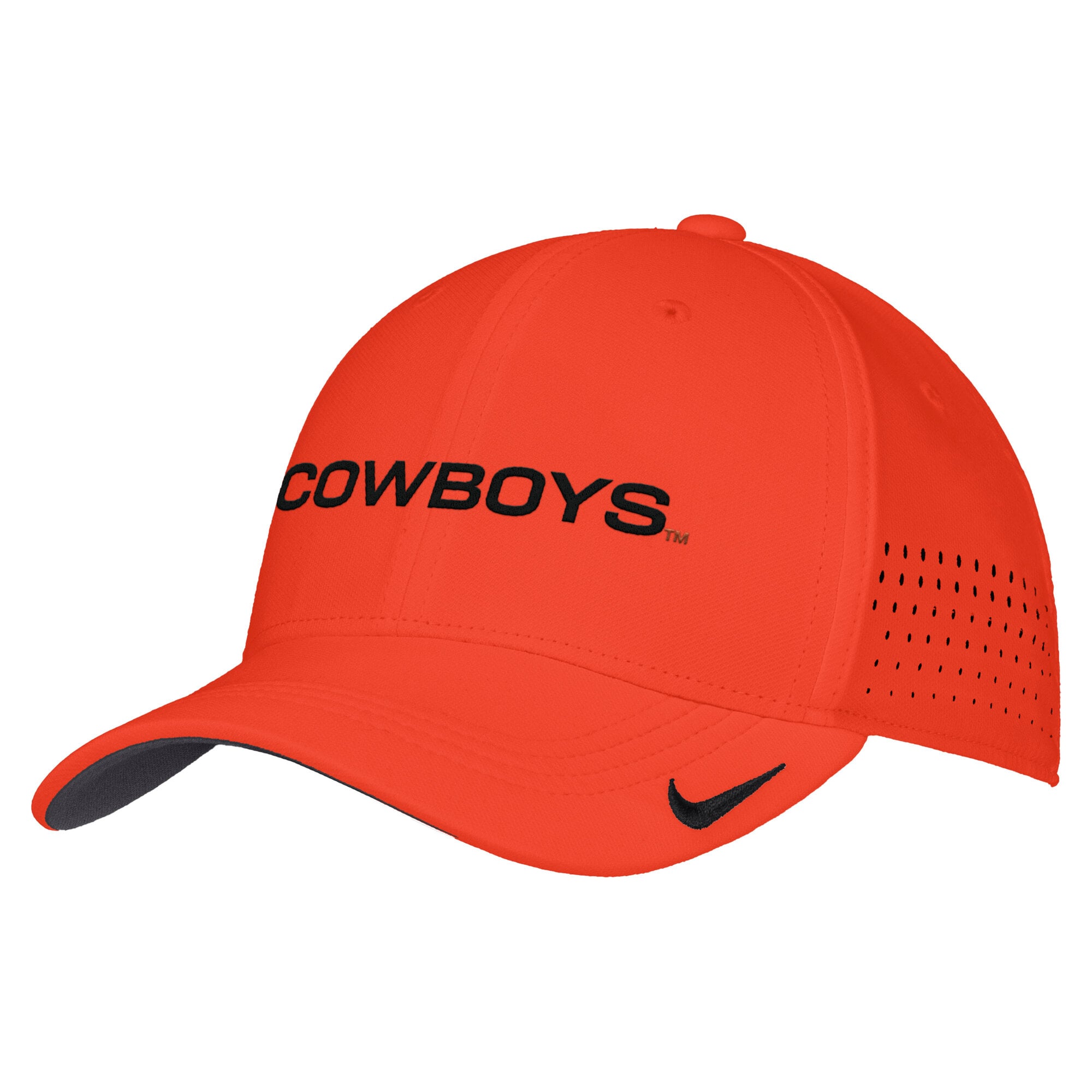 Men's Nike Orange Oklahoma State Cowboys 2026 On-Field AeroBill SwooshFlex Dri-FIT Hat