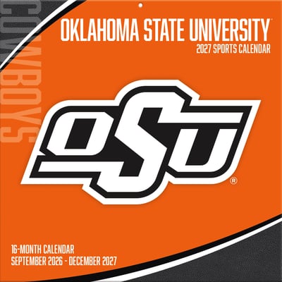 Oklahoma State Cowboys 2027 12” x 12” Team Wall Calendar