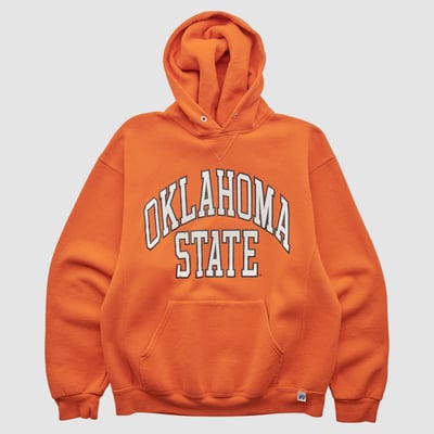 Oklahoma State Cowboys Russell 2010s Hooded Pullover Sweatshirt - Orange - S by Fanatics Real Vintage