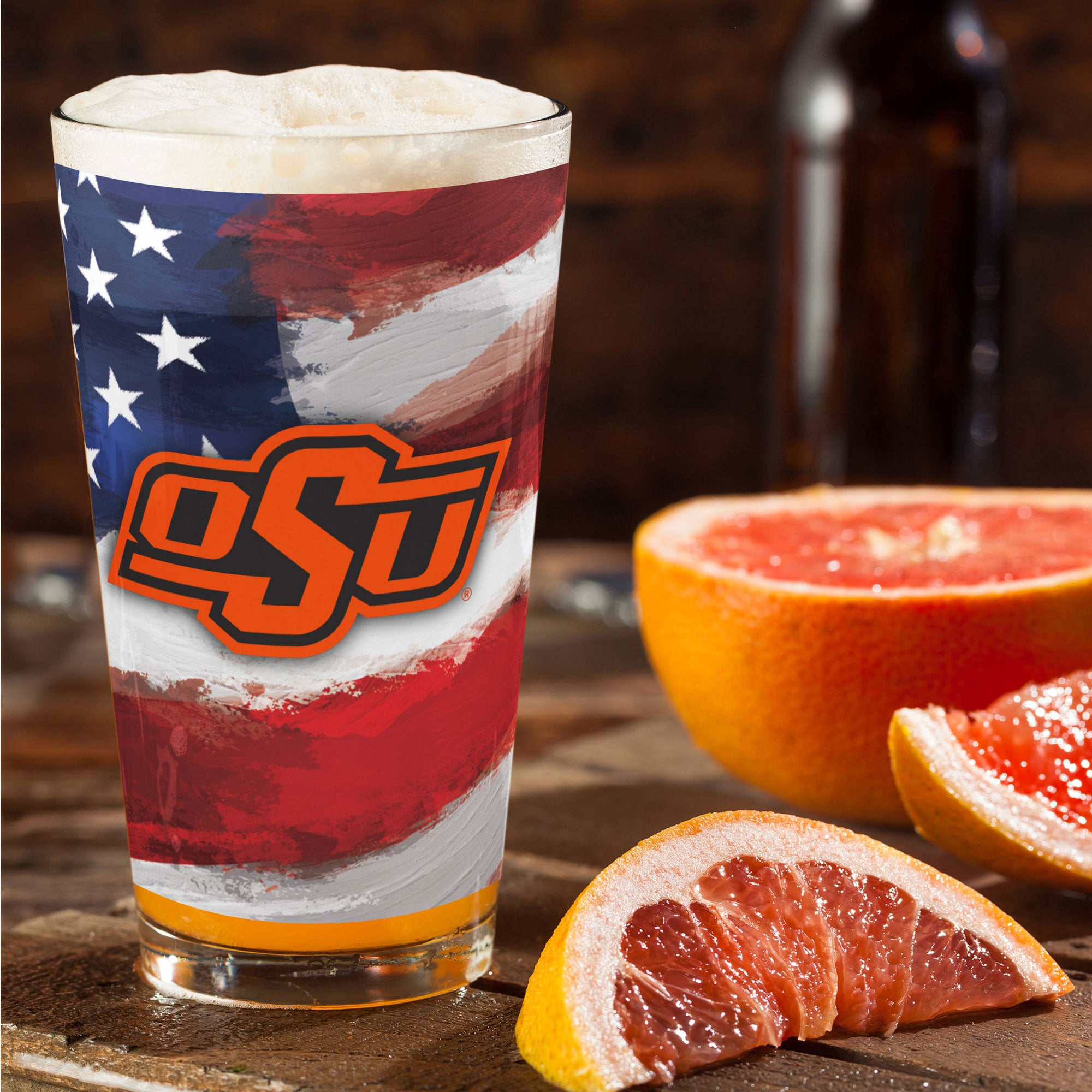 Oklahoma State Cowboys Two-Pack 16oz. Americana Pint Glass Set