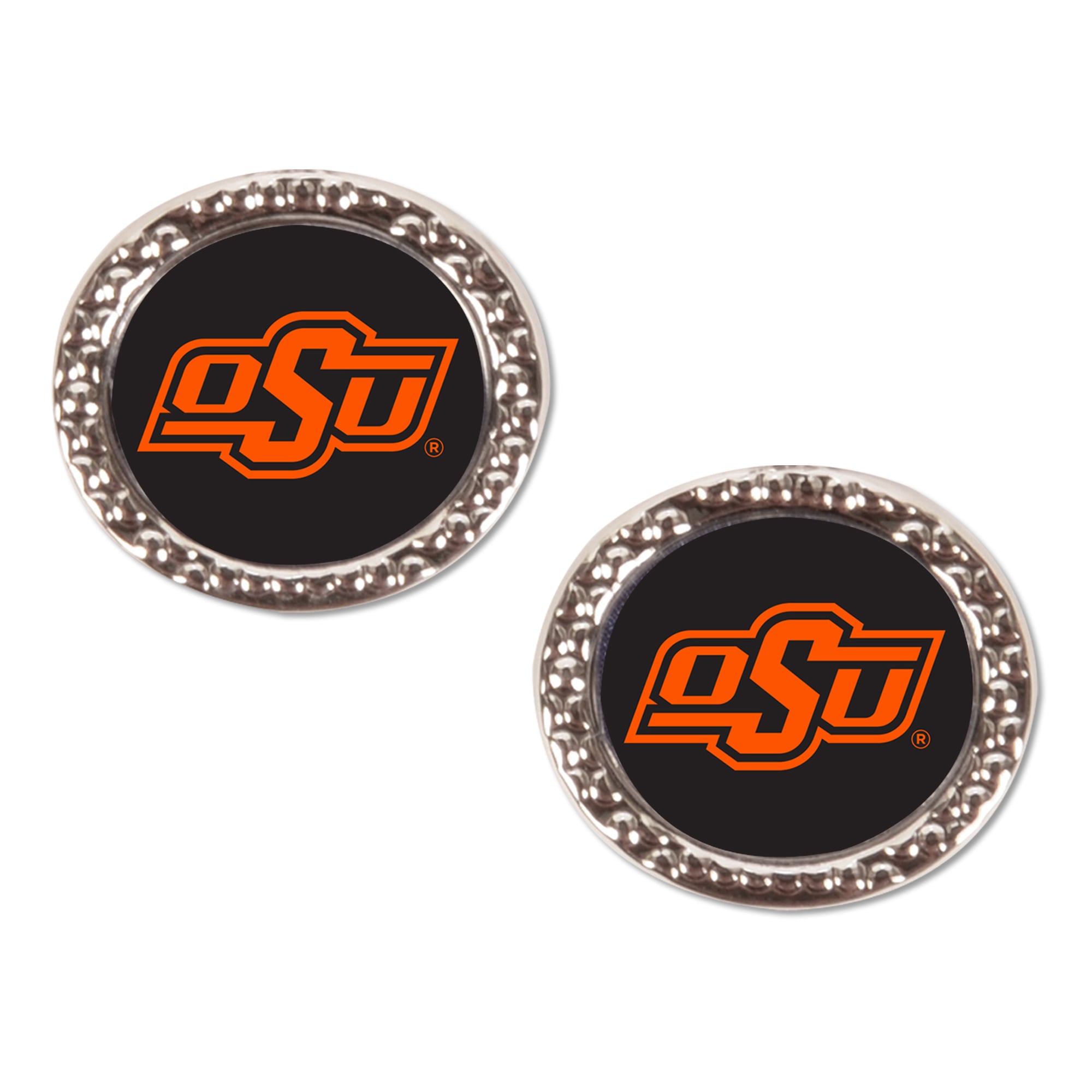 Boucle d'oreille ronde WinCraft Oklahoma State Cowboys