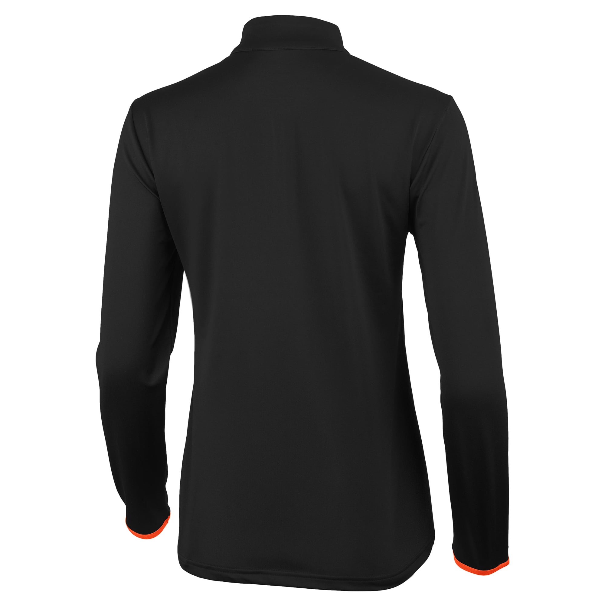 Pull à col zippé Antigua noir et orange pour femme, modèle Oklahoma State Cowboys Brink.
