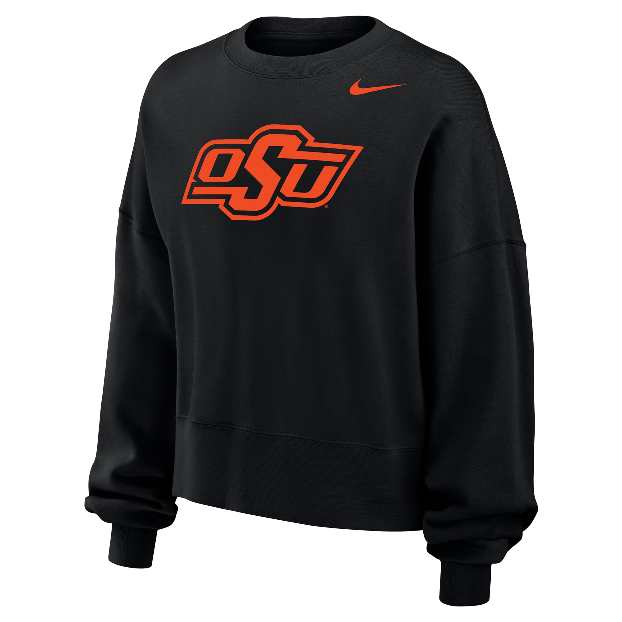 Sweat-shirt polaire Nike Phoenix pour femme, noir, Oklahoma State Cowboys
