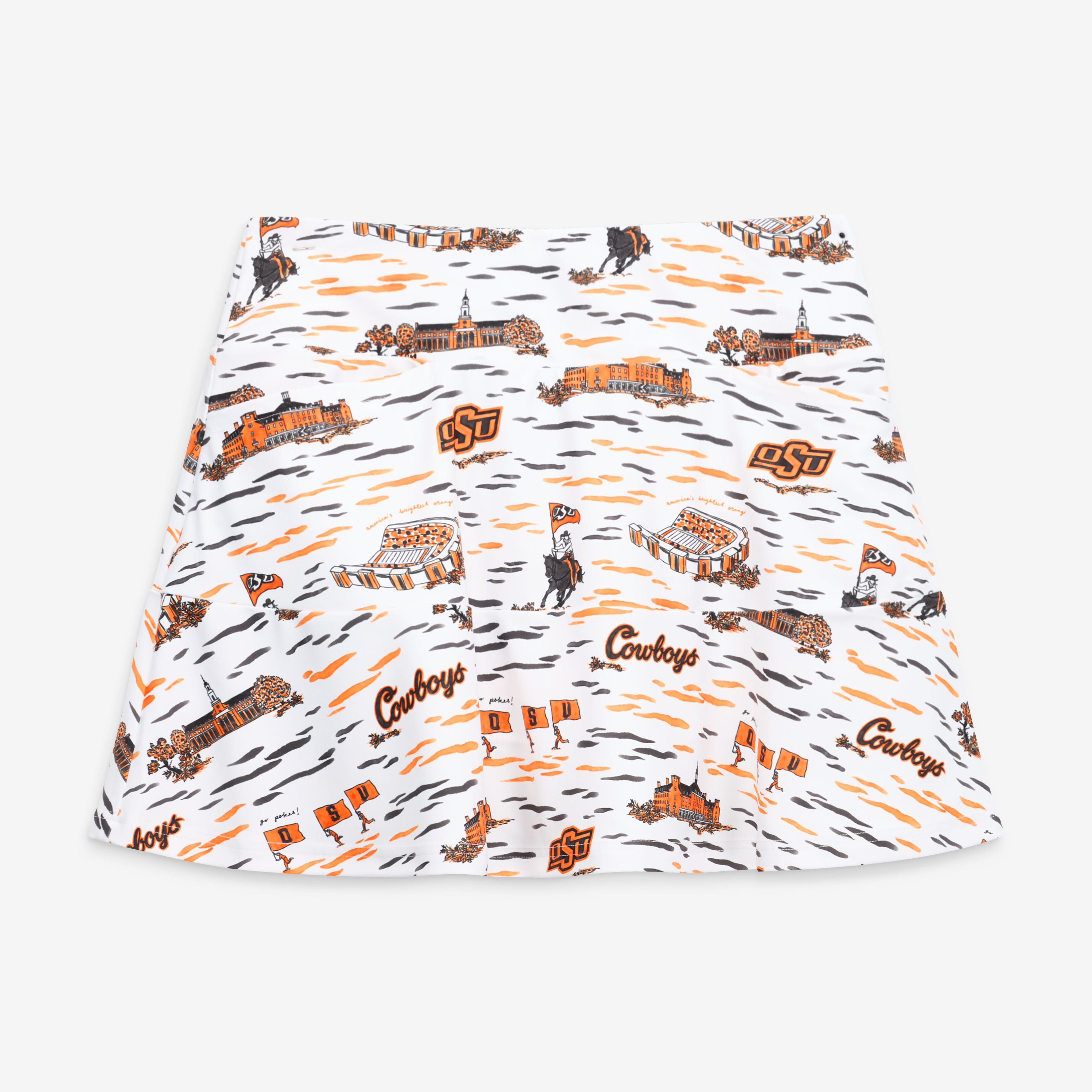 Women's Smith & Quinn White Oklahoma State Cowboys Toile Molly Skort
