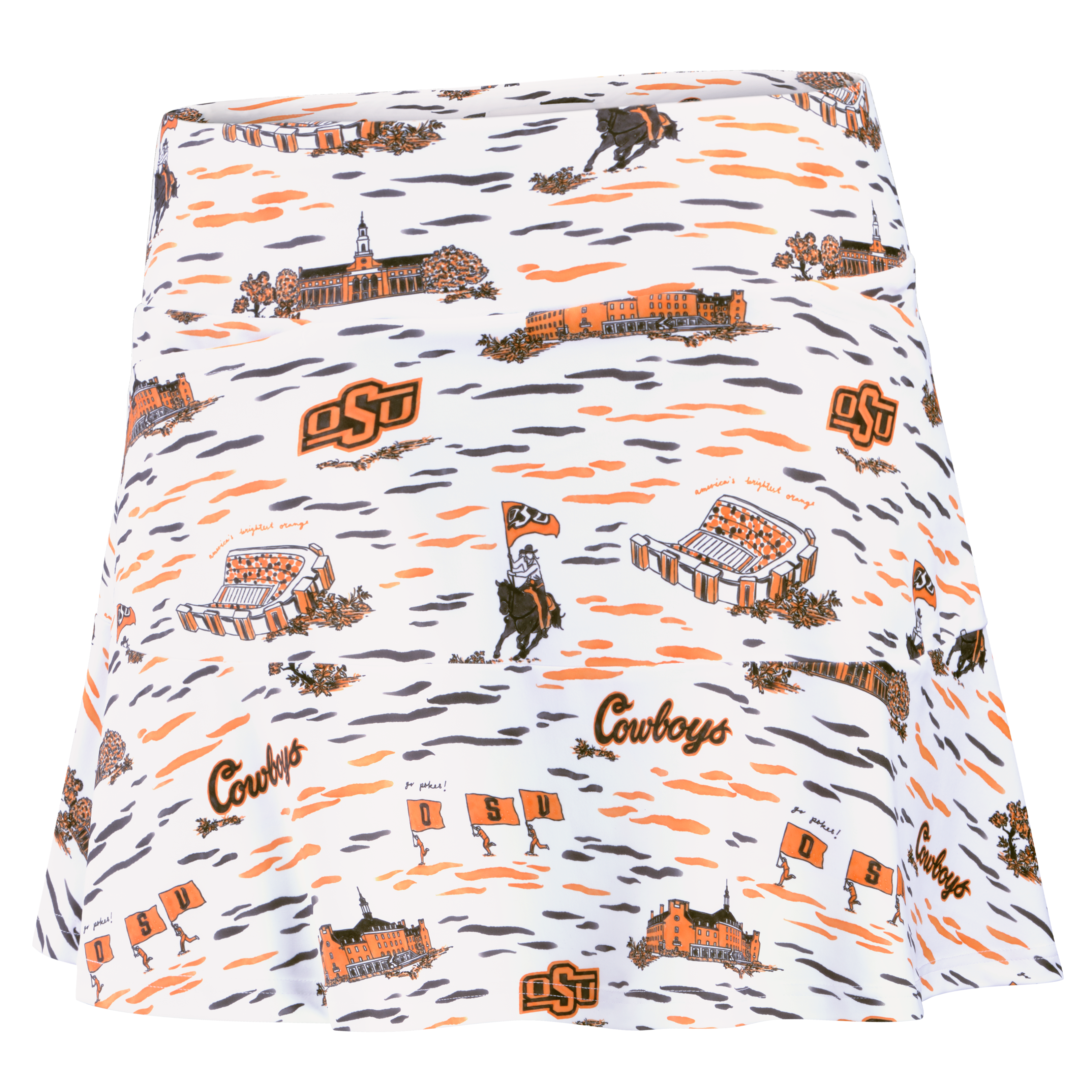 Women's Smith & Quinn White Oklahoma State Cowboys Toile Molly Skort