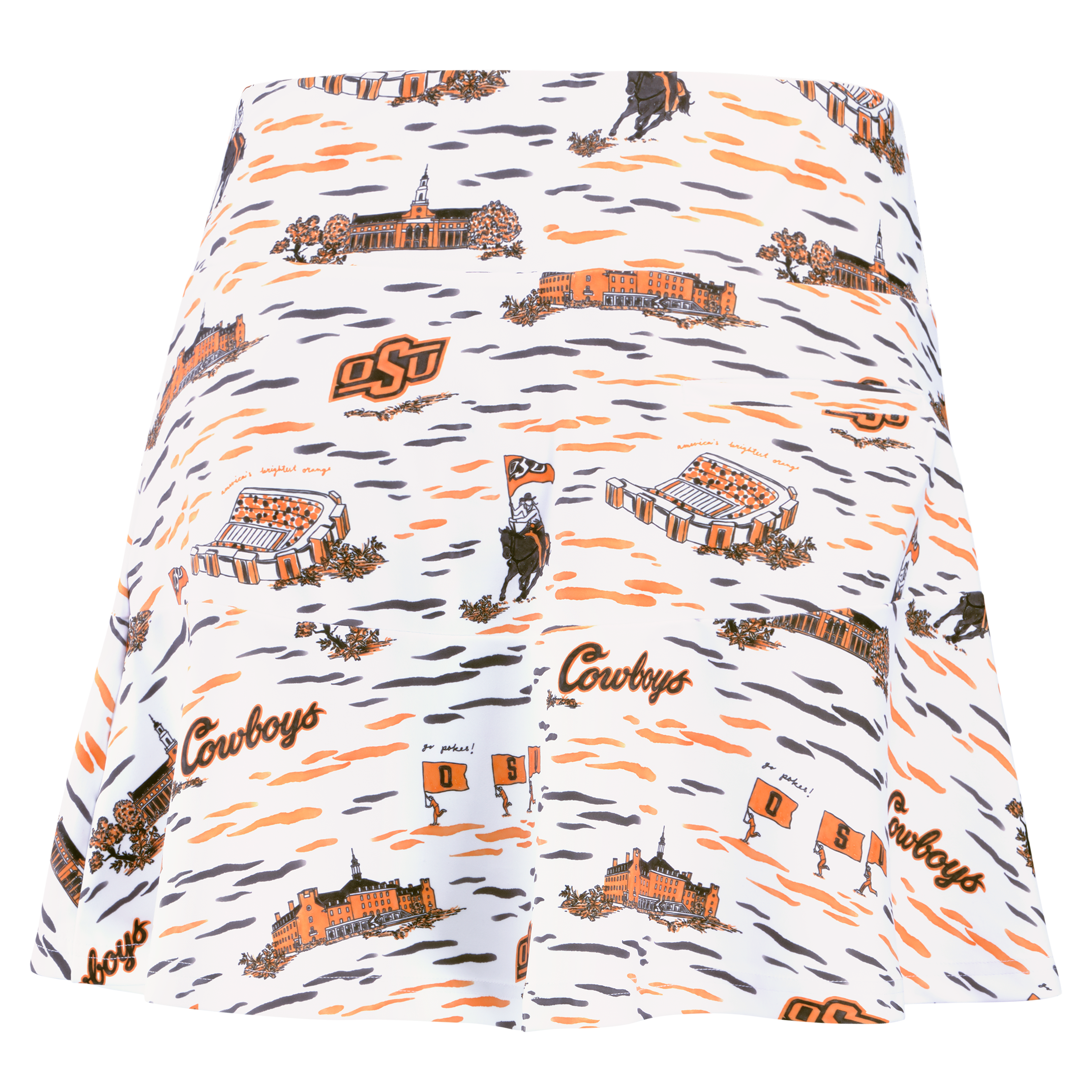 Women's Smith & Quinn White Oklahoma State Cowboys Toile Molly Skort