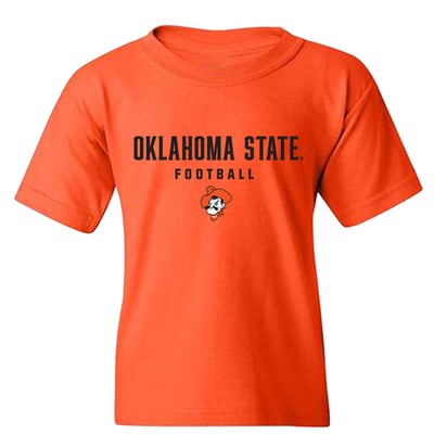Oklahoma State Cowboys Youth NIL Pick-A-Player Football Shirsey T-Shirt - Orange