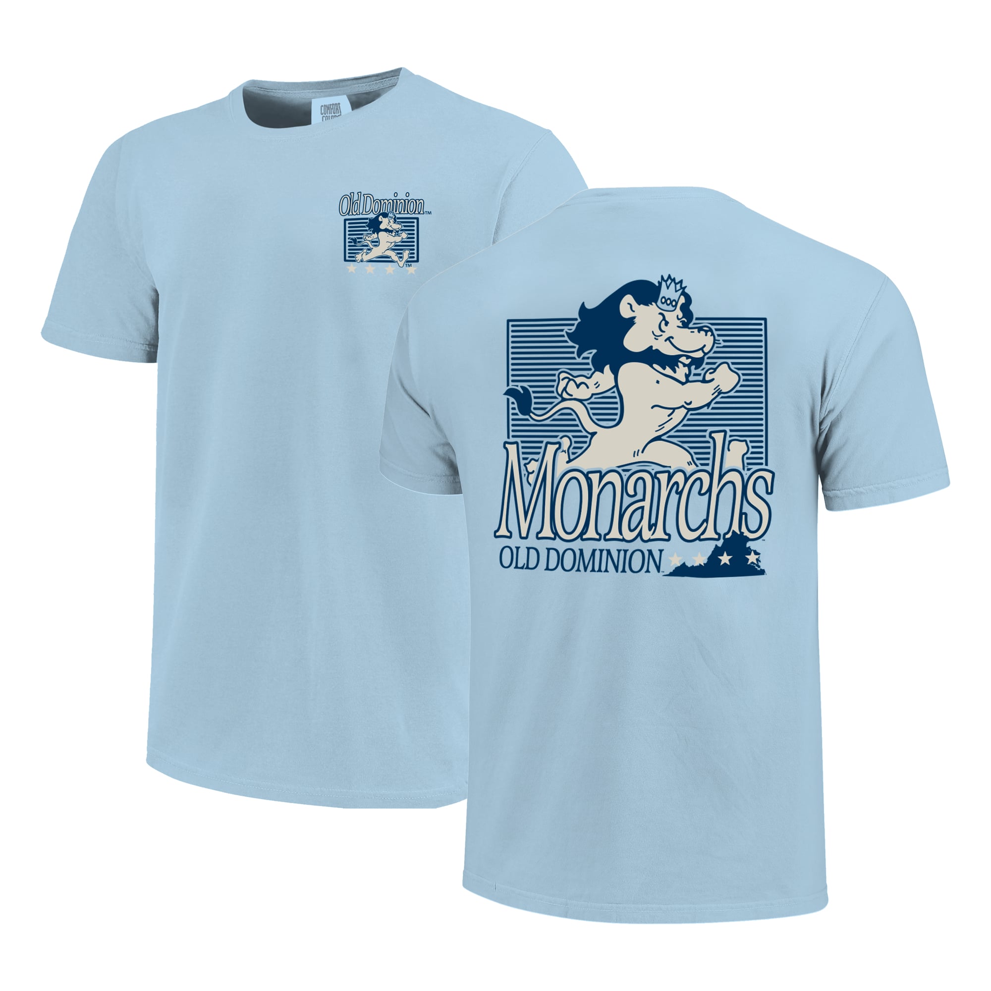 T-shirt unisexe bleu clair Old Dominion Monarchs Comfort Colors Hyper Local
