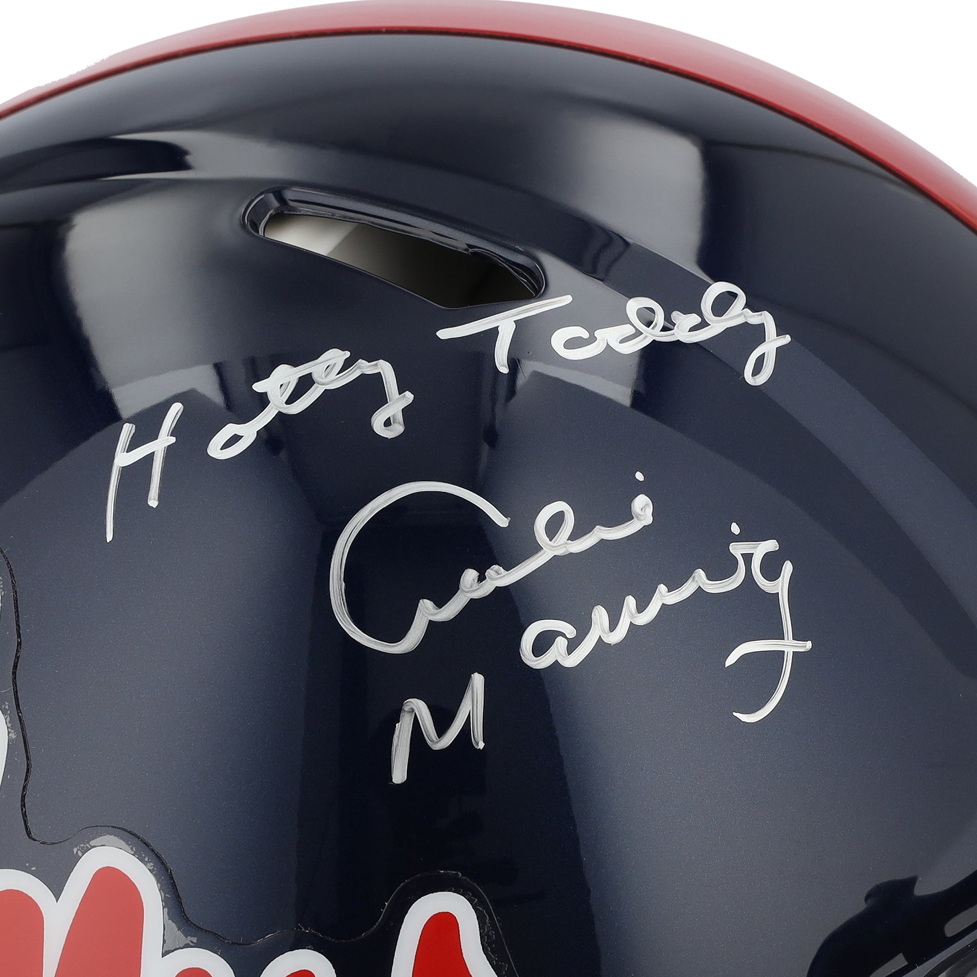 Archie Manning Ole Miss Rebels Autographed Riddell Navy Speed Authentic Helmet with "Hotty Toddy" Inscription