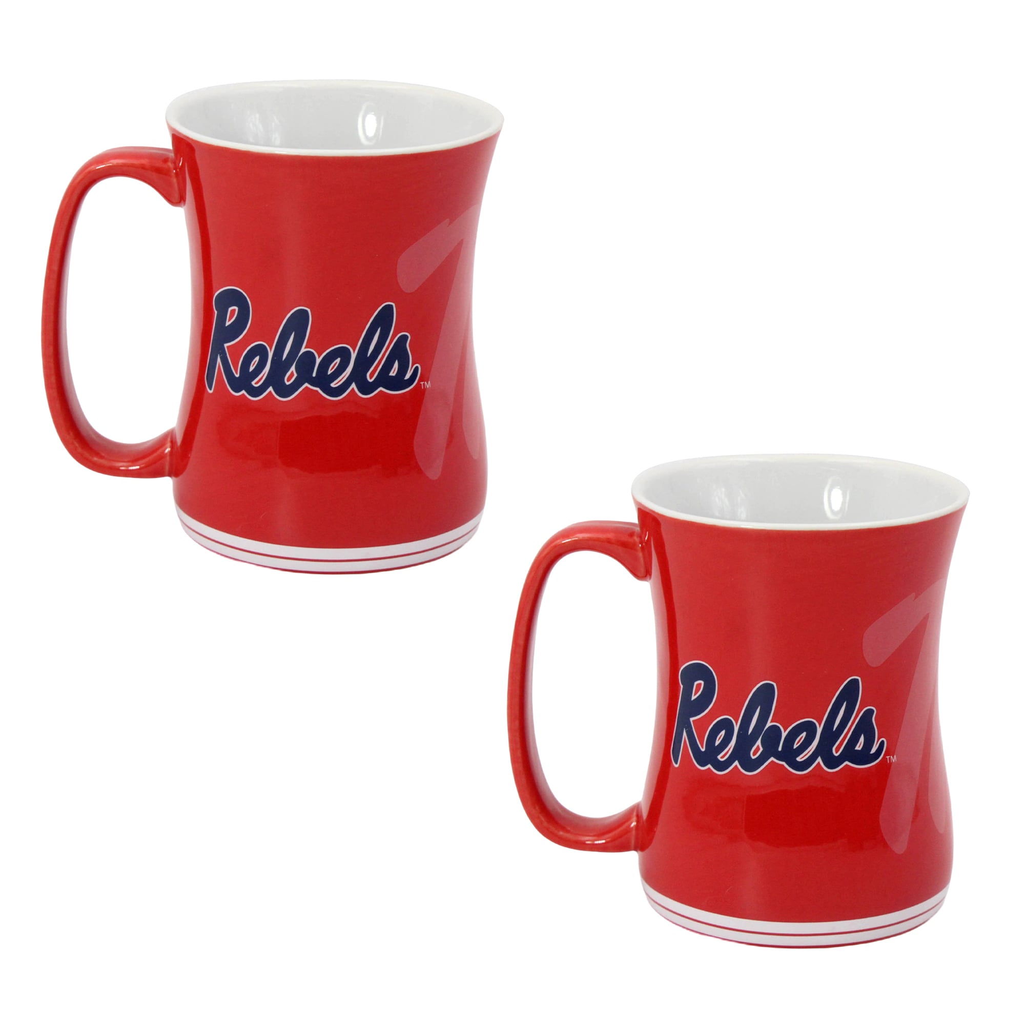 Ensemble de deux tasses de barista Indigo Falls Ole Miss Rebels de 473 ml (16 oz).
