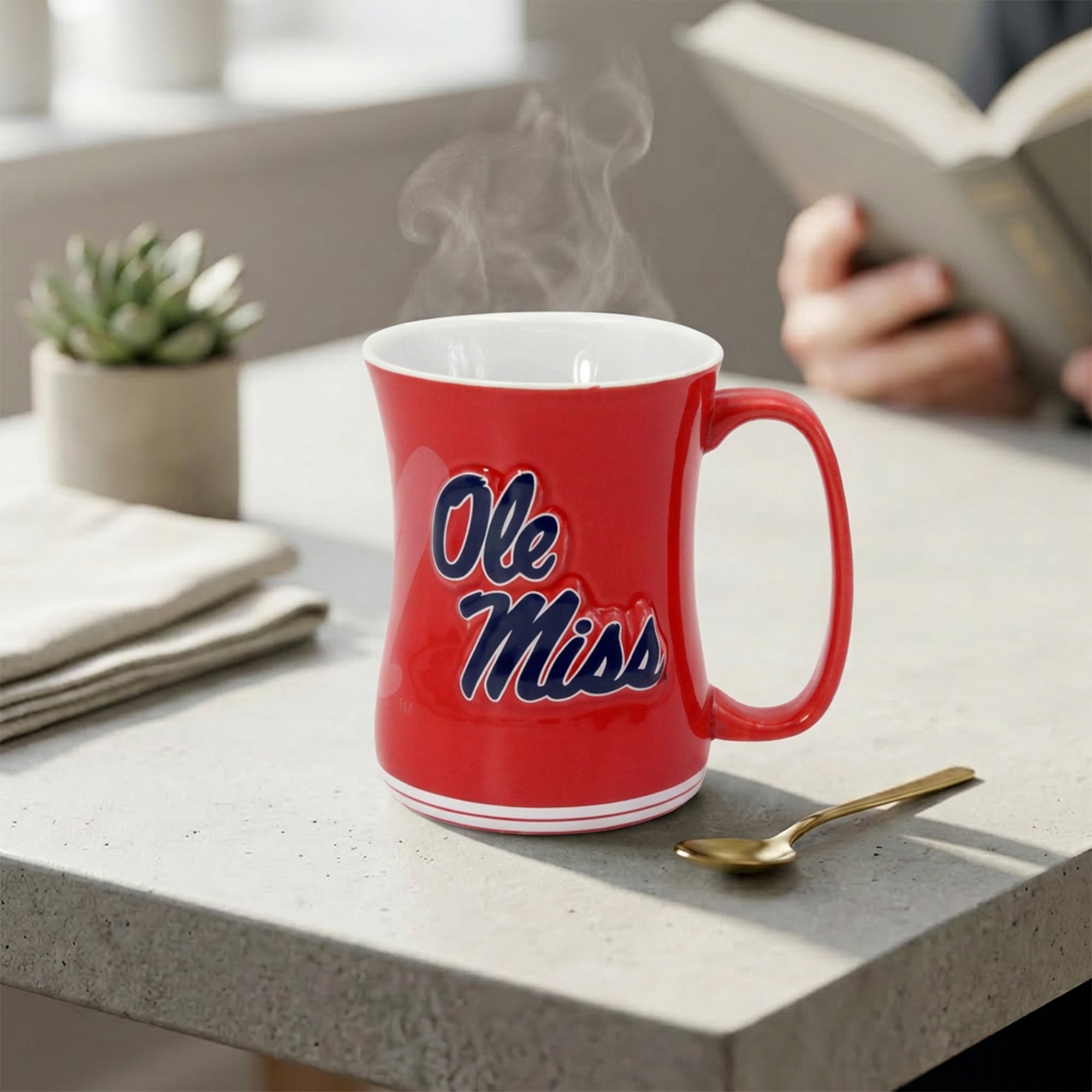 Ensemble de deux tasses de barista Indigo Falls Ole Miss Rebels de 473 ml (16 oz).