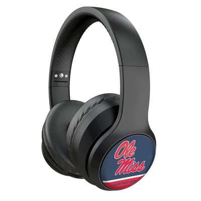 Ole Miss Rebels Keyscaper Personalized Endzone Solid Wireless Bluetooth Headphones With Case
