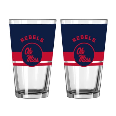 Ensemble de deux verres à bière Horizon de 473 ml (16 oz) aux couleurs des Ole Miss Rebels Logo Brands