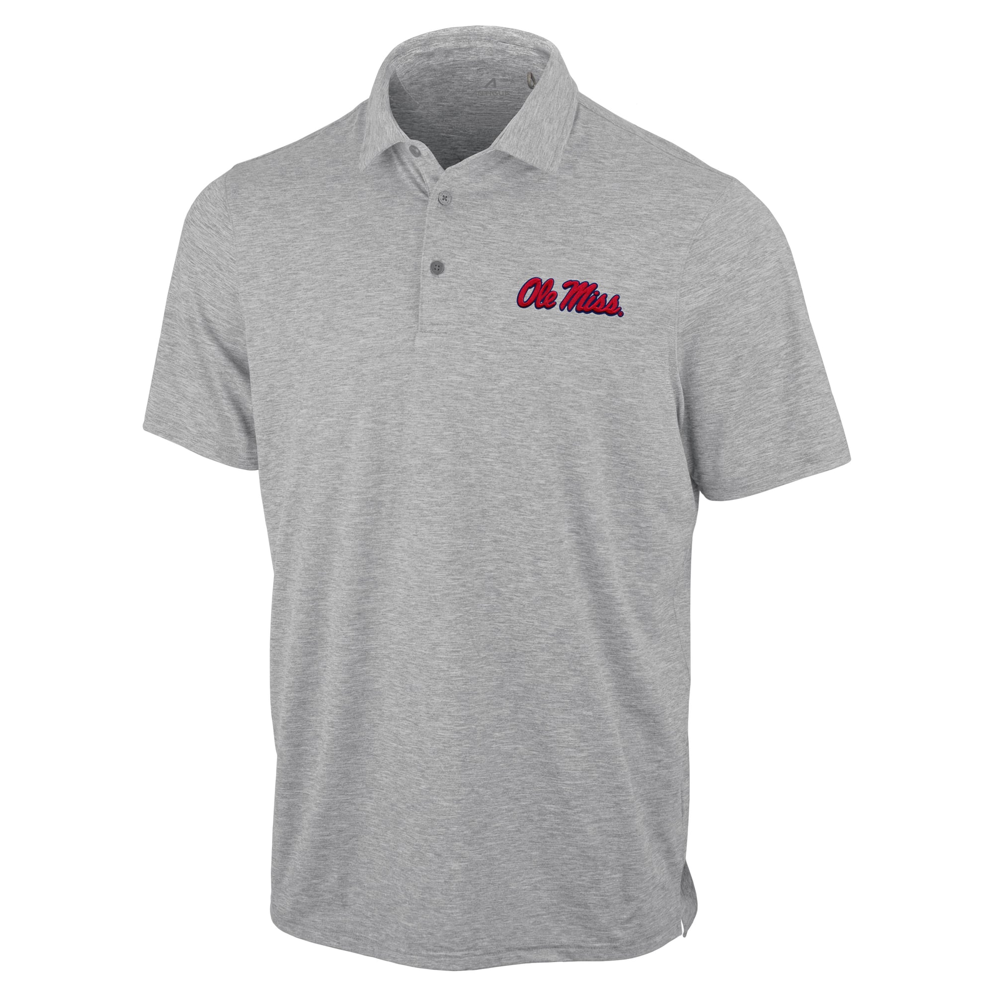 Polo statique Antigua gris chiné pour homme Ole Miss Rebels