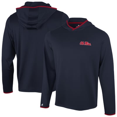  Ole Miss Rebels Antigua Brink Color Pop Long Sleeve Hoodie T-Shirt - Navy