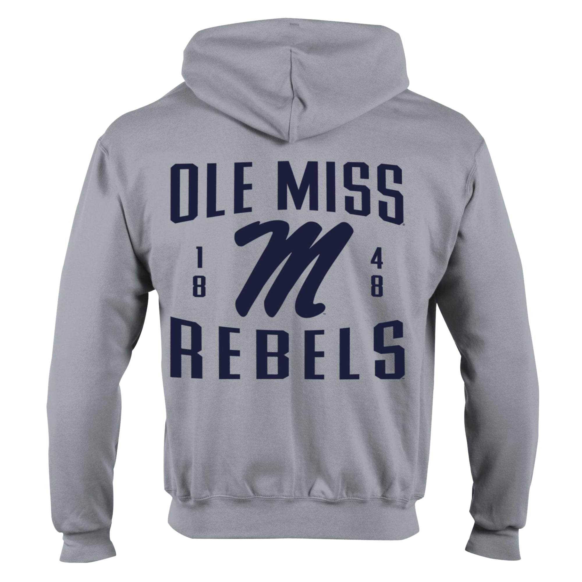 Men's Champion  Heather Gray Ole Miss Rebels Varsity Powerblend Full-Zip Fleece Hoodie